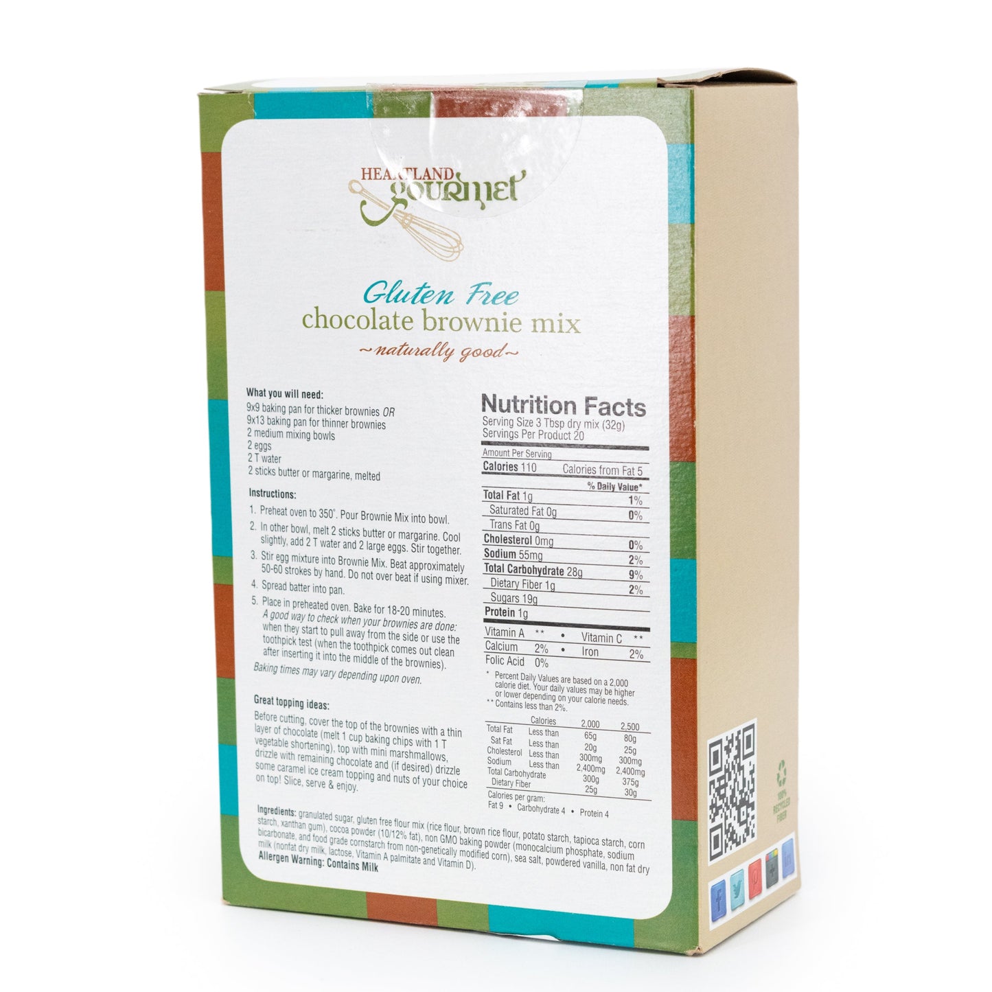 Gluten Free Chocolate Brownie Mix | 19.68 oz | Heartland Gourmet | 2023 - BuyNebraska.com ~ Blessings Grow Meadows