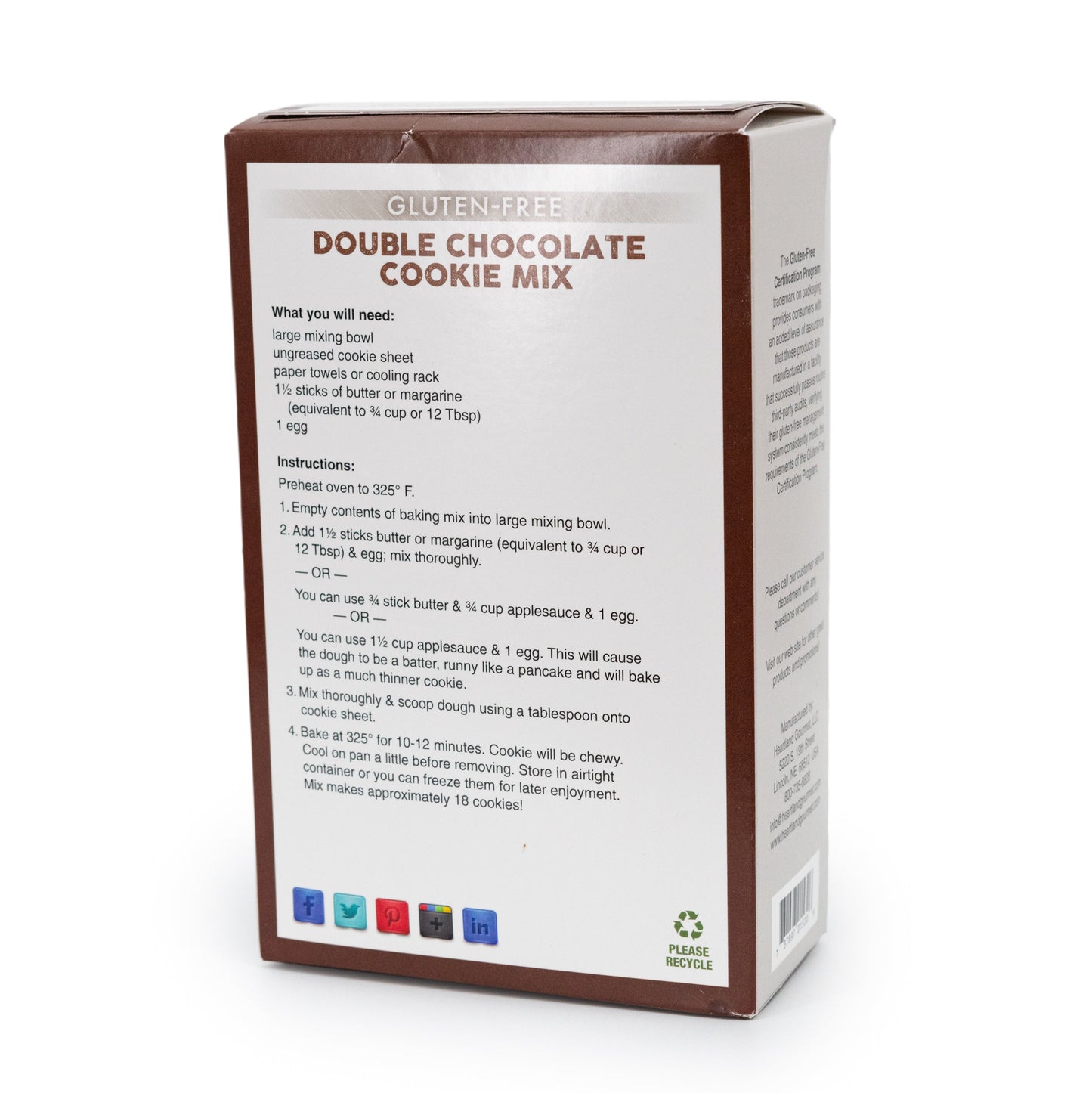 Gluten Free Double Chocolate Cookie Mix | 16 oz | Heartland Gourmet | 1530 - BuyNebraska.com ~ Blessings Grow Meadows
