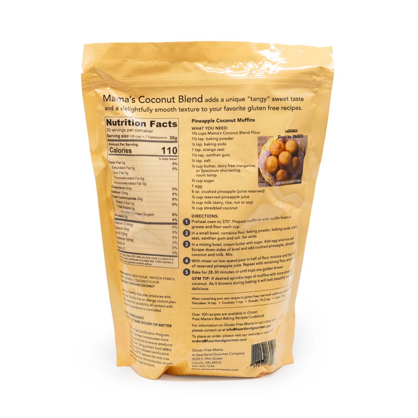 Gluten Free Coconut Flour  | 2 lb | Gluten Free Mama | 6052 - BuyNebraska.com ~ Blessings Grow Meadows
