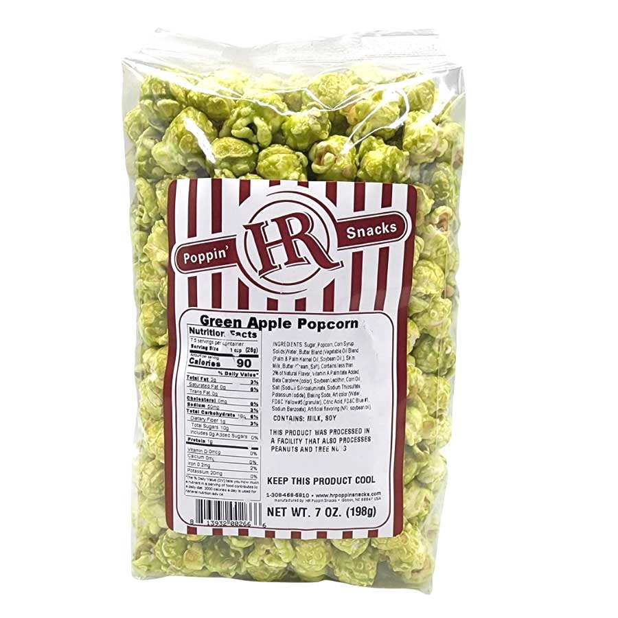 Green Apple Popcorn | 7 oz | HR Poppin' Snacks - BuyNebraska.com ~ Blessings Grow Meadows