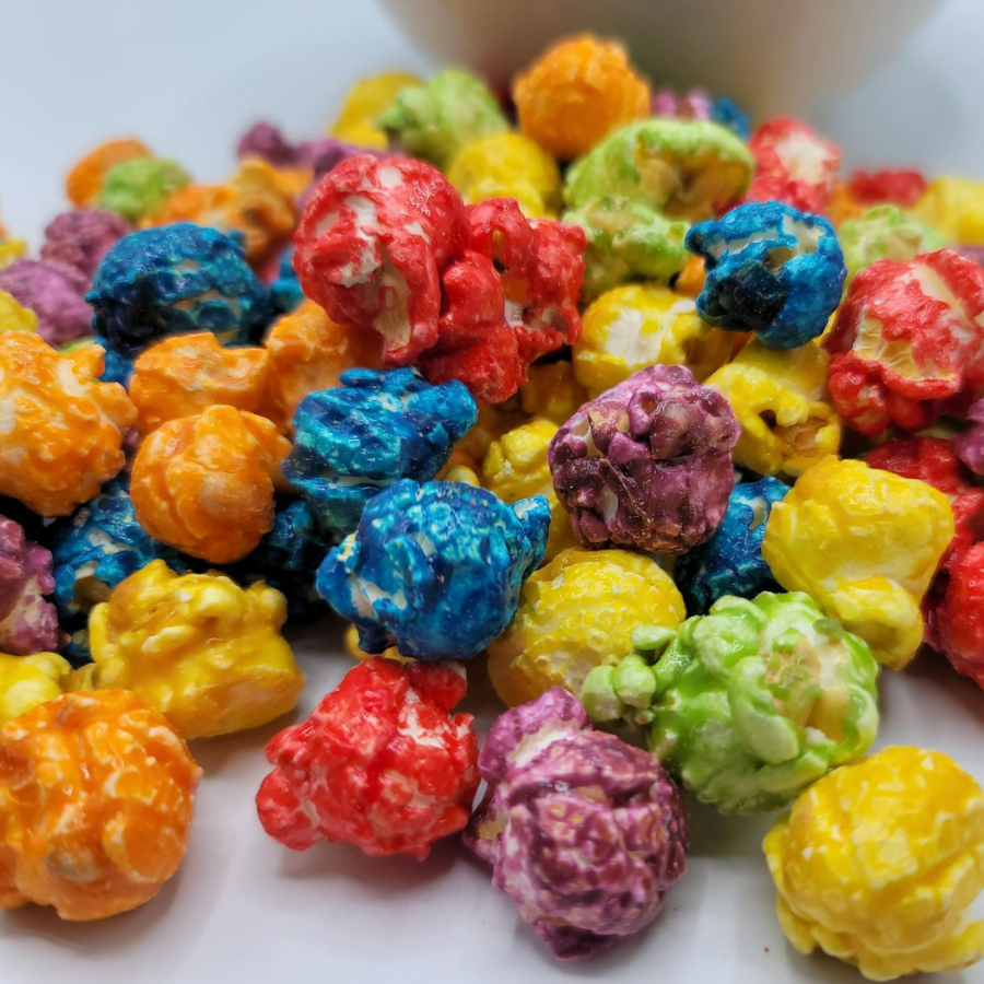 Rainbow Popcorn | 84 Servings | HR Poppin' Snacks - BuyNebraska.com ~ Blessings Grow Meadows