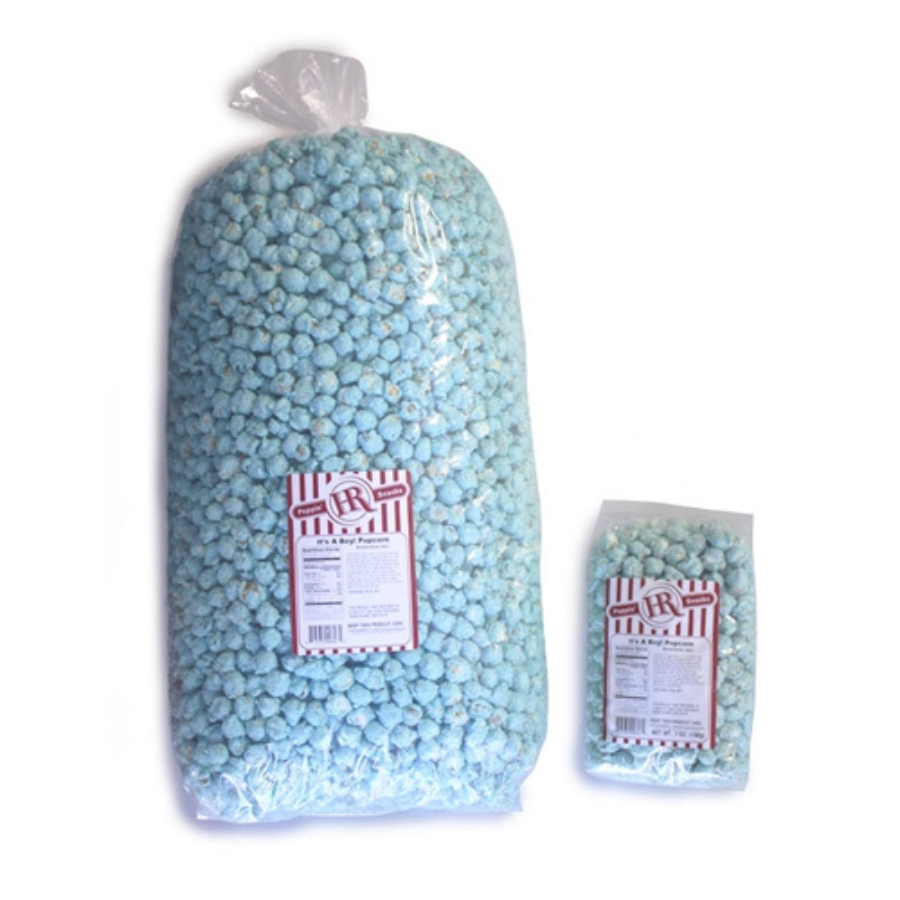 It's A Boy Blue Marshmallow Flavored Popcorn | 84 Servings | HR Poppin' Snacks - BuyNebraska.com ~ Blessings Grow Meadows