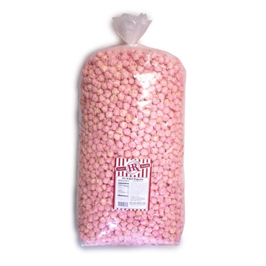 It's A Girl Pink Marshmallow Flavored Popcorn | 84 Servings | HR Poppin' Snacks - BuyNebraska.com ~ Blessings Grow Meadows