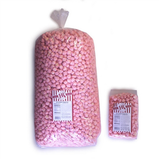 It's A Girl Pink Marshmallow Flavored Popcorn | 84 Servings | HR Poppin' Snacks - BuyNebraska.com ~ Blessings Grow Meadows