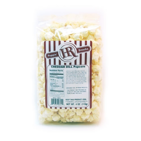 Cheddar Dill Popcorn | 4 oz | HR Poppin' Snacks - BuyNebraska.com ~ Blessings Grow Meadows