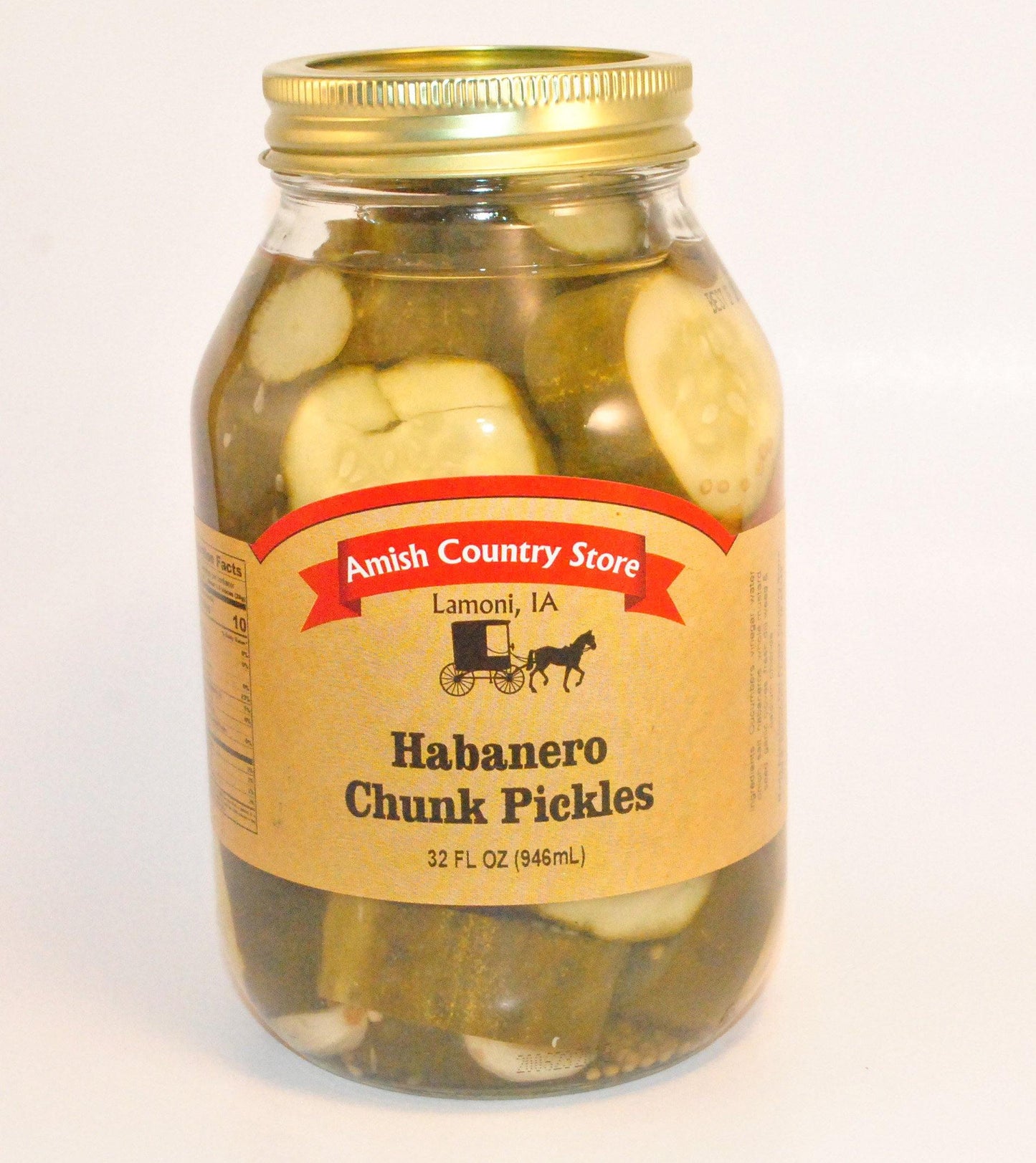 Habanero Chunk Pickles 32 oz