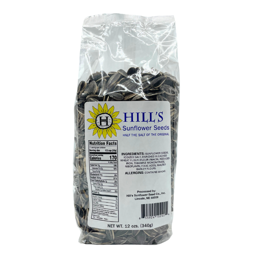 Half Salt Sunflower Seeds | Pack of 3 | 12 oz | Hill's Sunflower Seeds - BuyNebraska.com ~ Blessings Grow Meadows