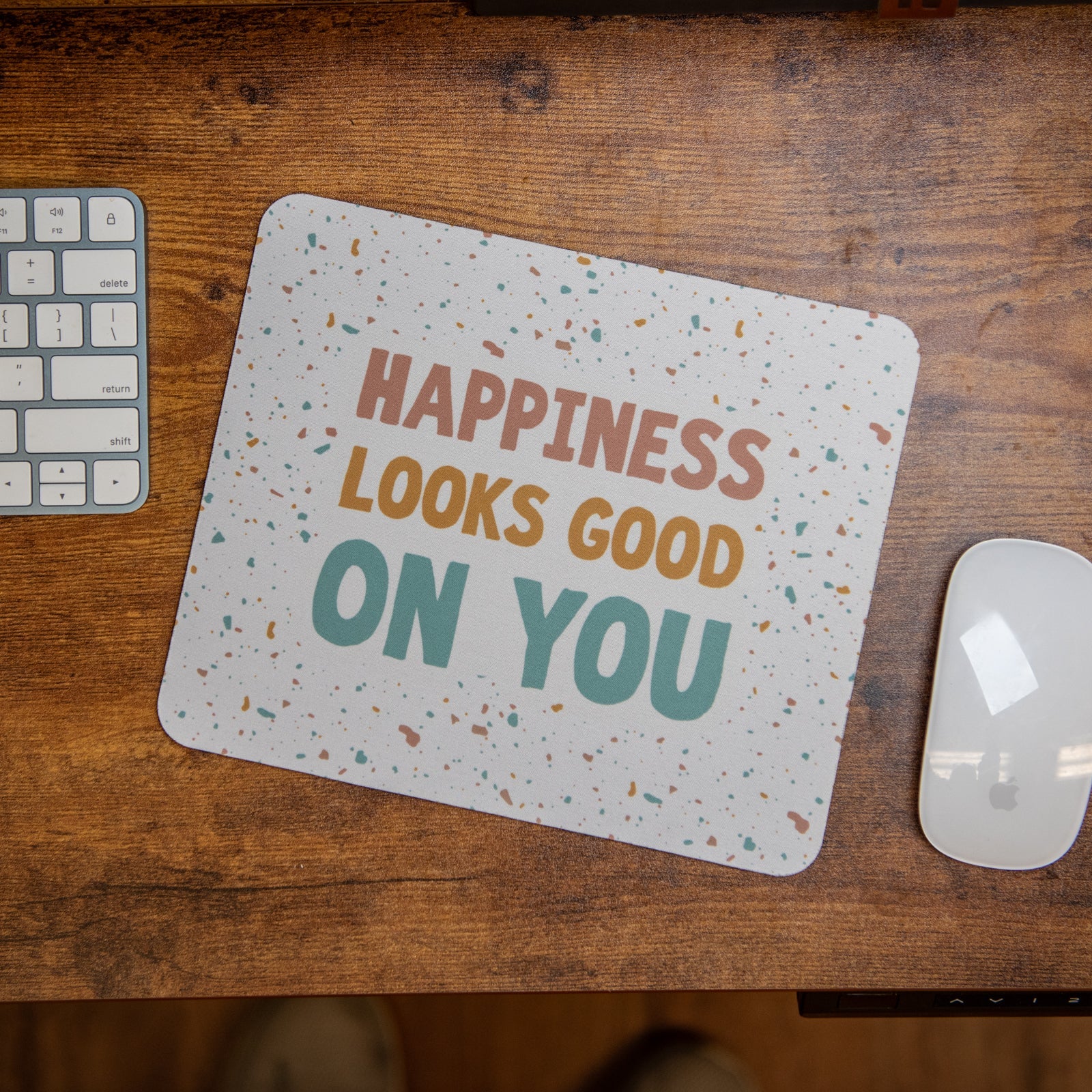 Happiness Looks Good on You - Mouse Pad - Blessings Grow Meadows -