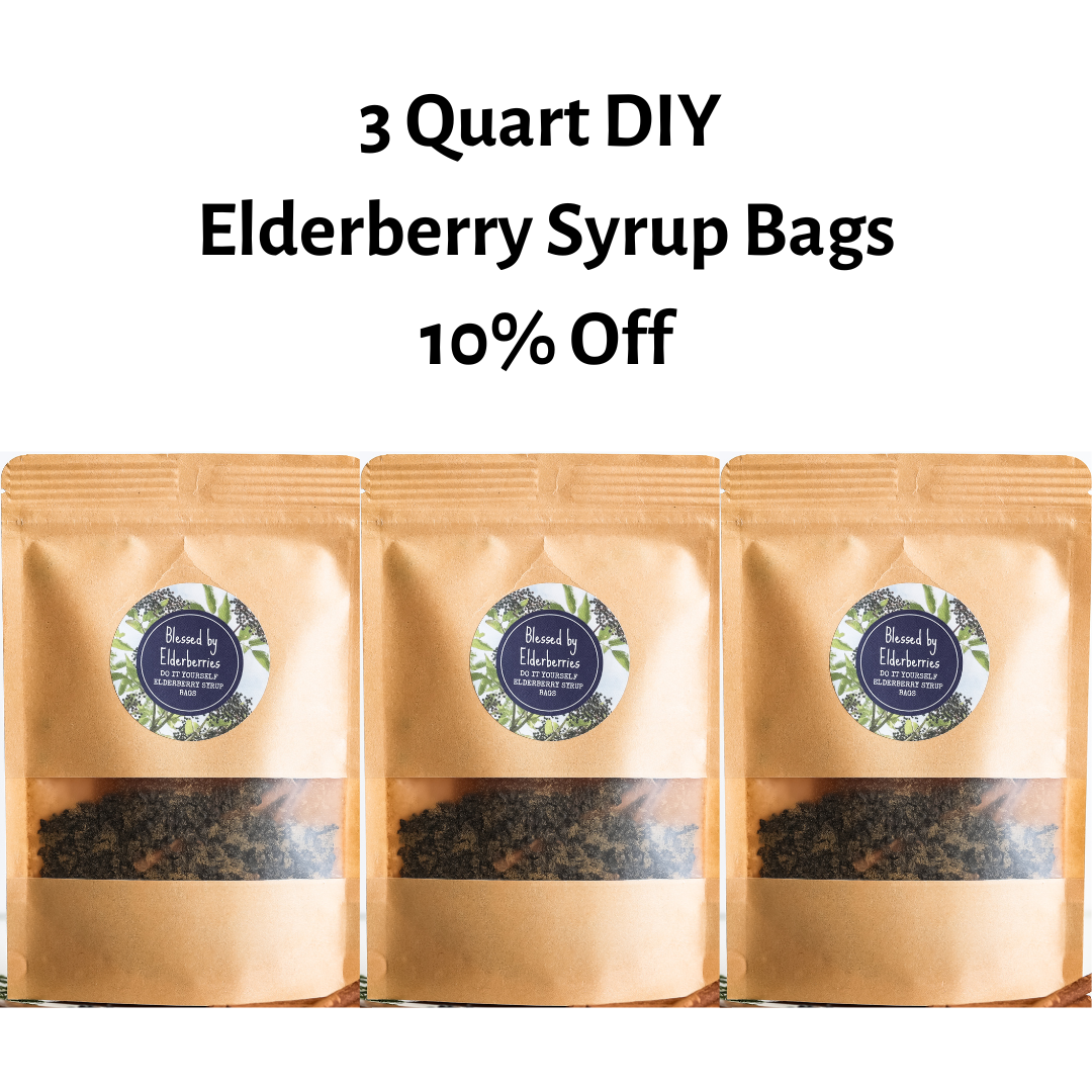 DIY Quart size Elderberry Syrup kit - Blessed by Elderberries ~ Blessings Grow Meadows