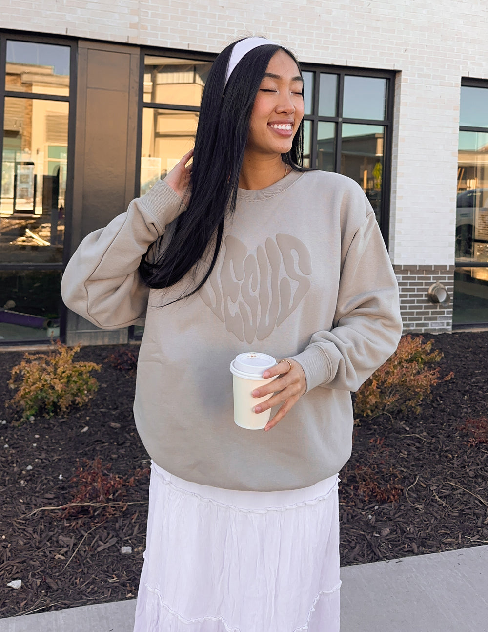 Heart Jesus Unisex Crewneck - Blessings Grow Meadows