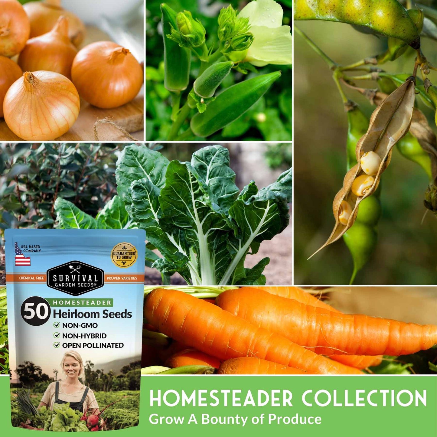 Homestead Garden Collection – 50 Essential Seeds for Self-Reliant Living - SurvivalGardenSeeds ~ Blessings Grow Meadows