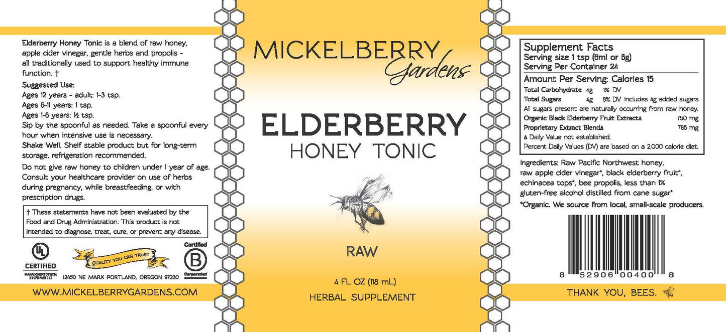 Elderberry Honey Tonic - Mickelberry Gardens ~ Blessings Grow Meadows