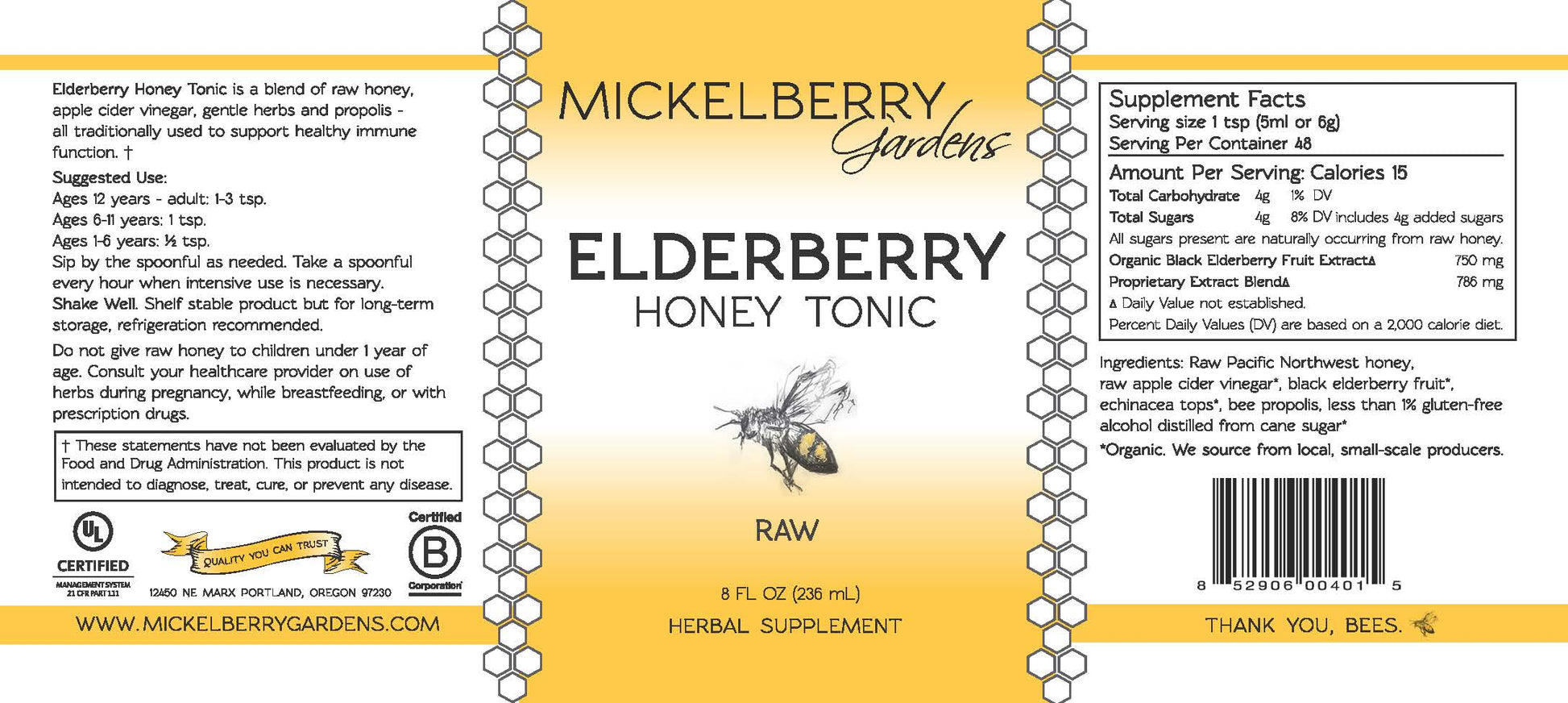 Elderberry Honey Tonic - Mickelberry Gardens ~ Blessings Grow Meadows