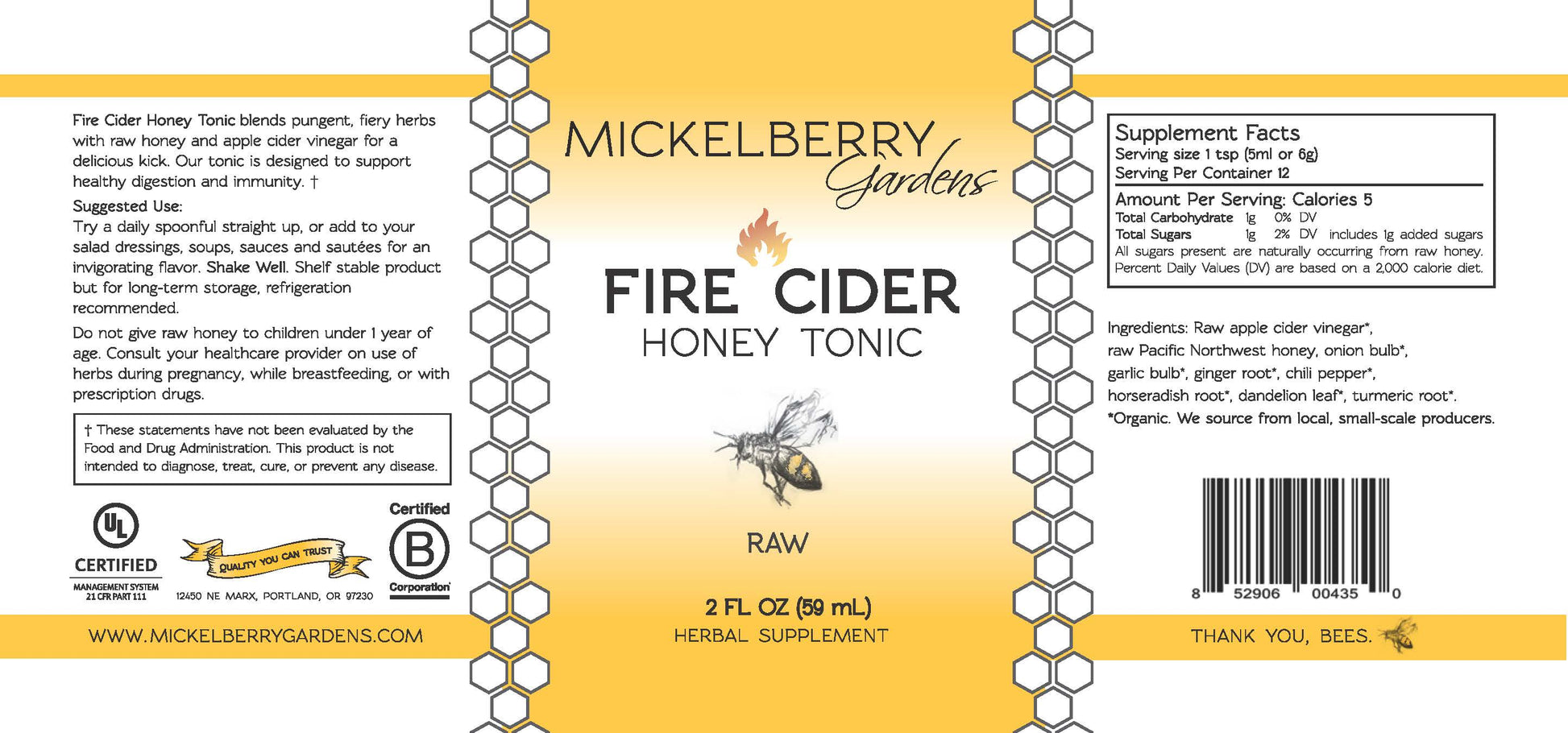 Fire Cider Honey Tonic - Mickelberry Gardens ~ Blessings Grow Meadows