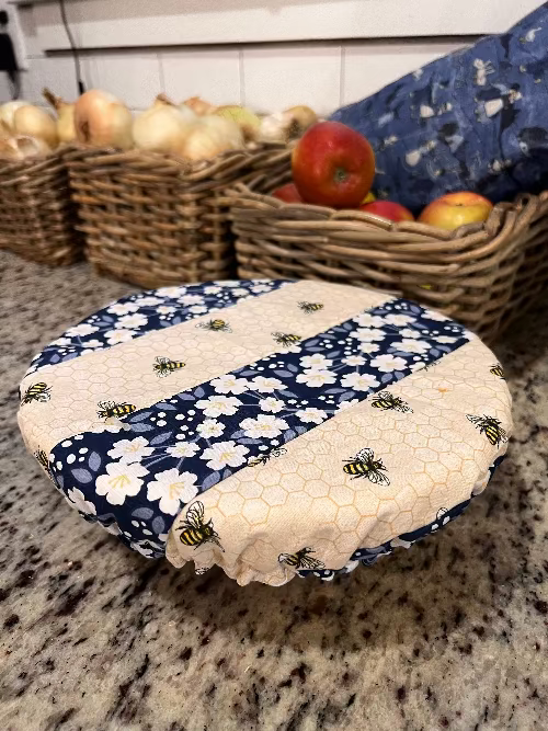 Small bowl and banneton covers from Five Oaks Farm, natural linen covers for bread proofing and fermentation.