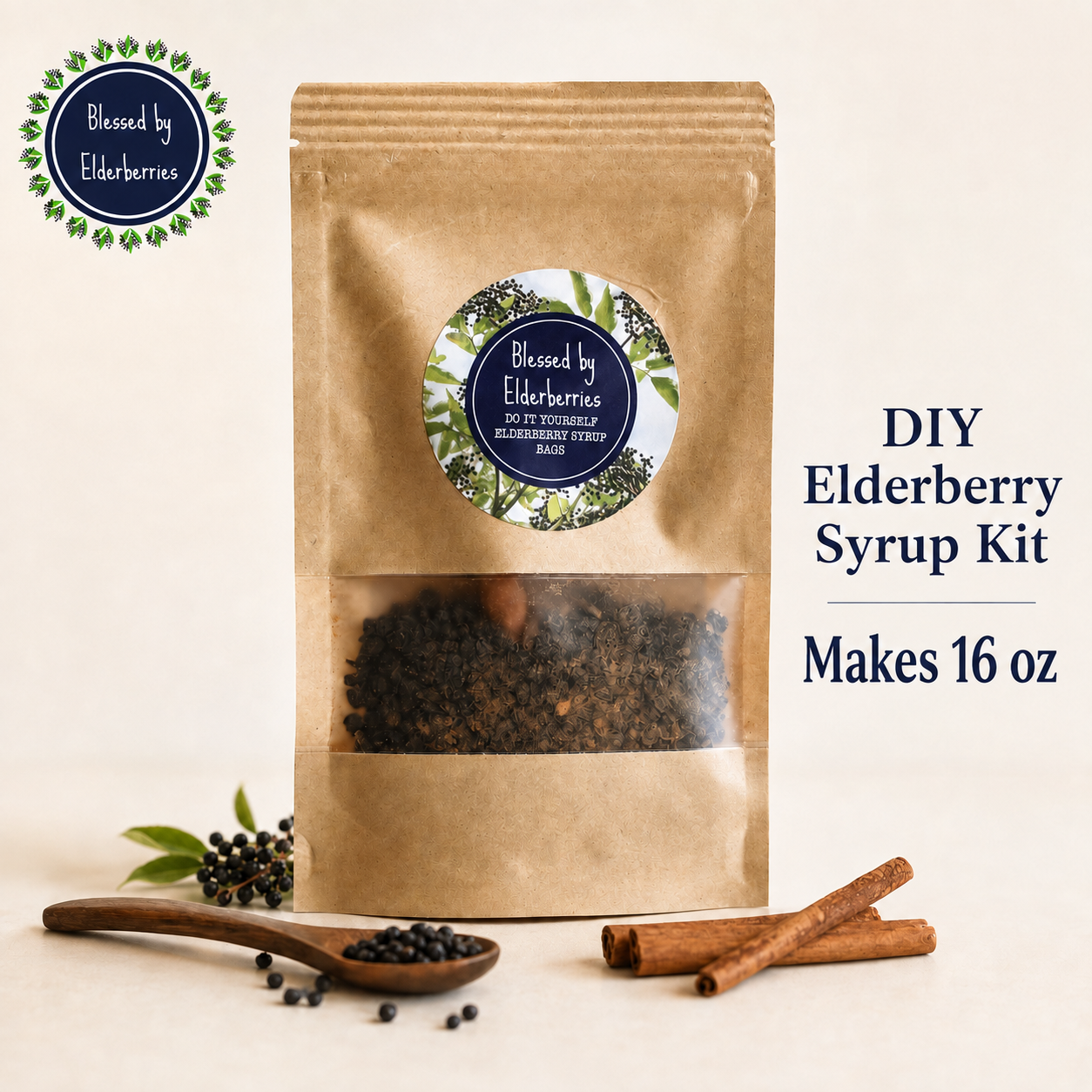 DIY Pint size Elderberry Syrup kit