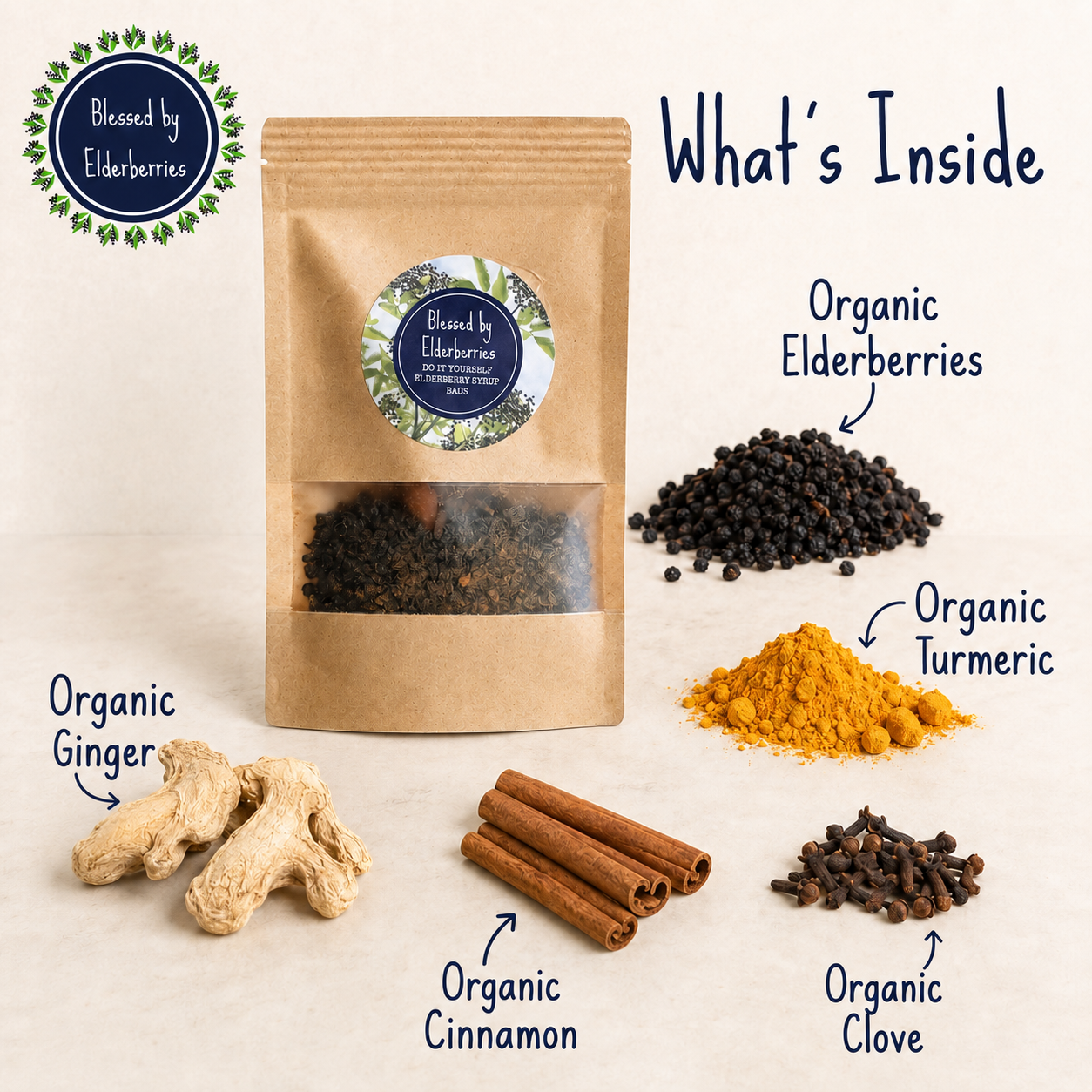 DIY Pint size Elderberry Syrup kit