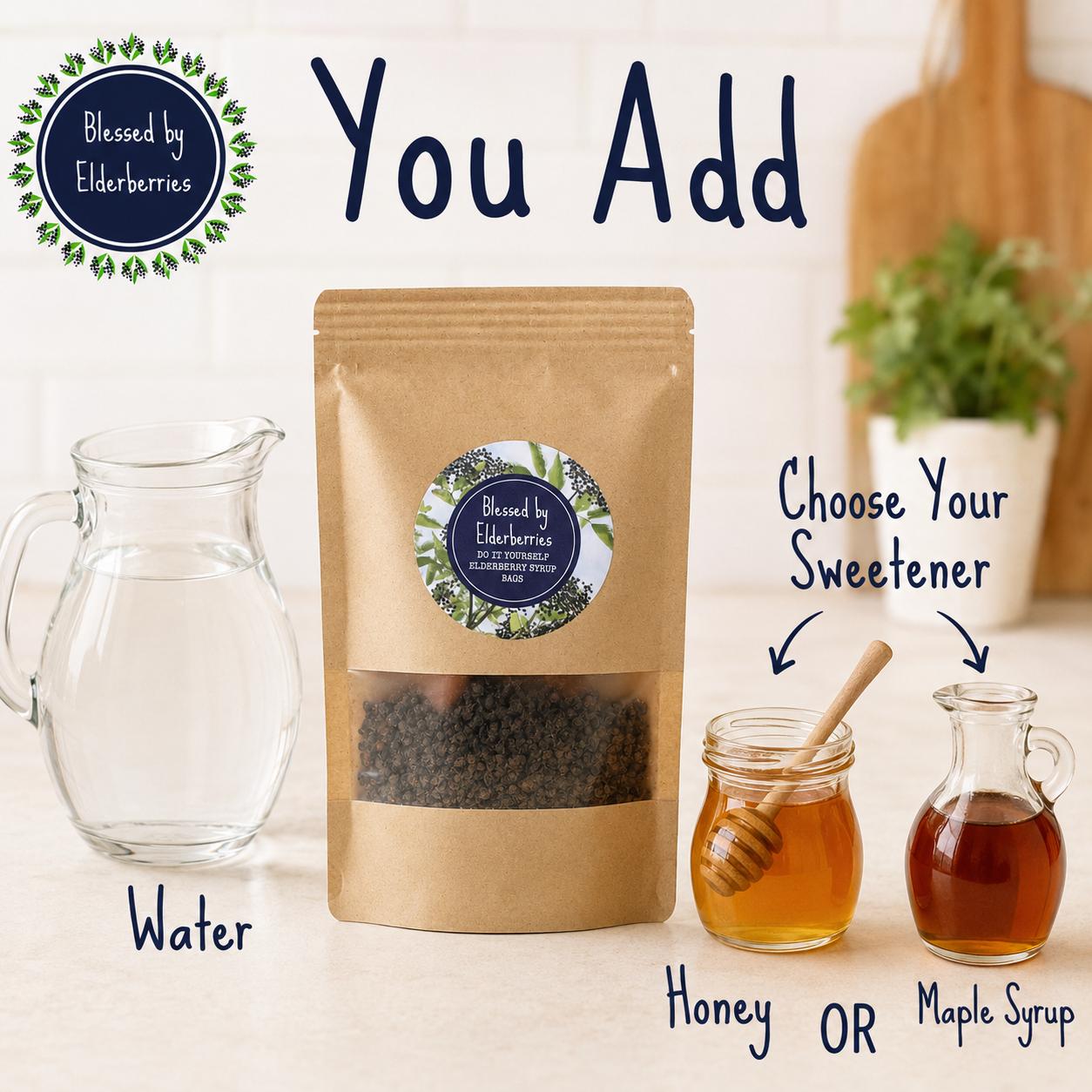 DIY Pint size Elderberry Syrup kit