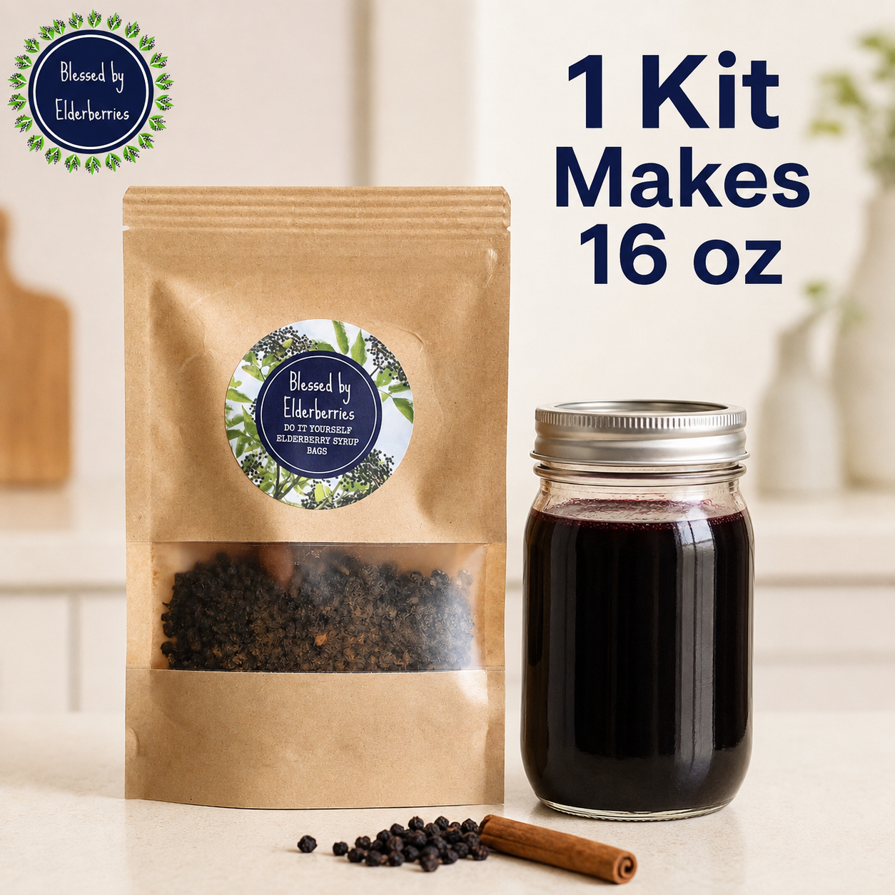 DIY Pint size Elderberry Syrup kit