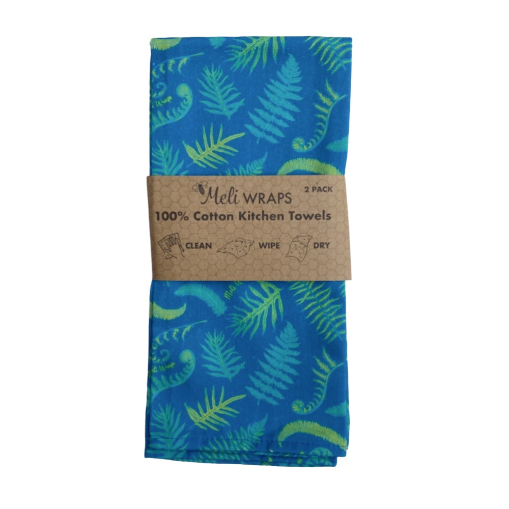 Fern Kitchen Towel Set of 2 100% Cotton - Blessings Grow Meadows
