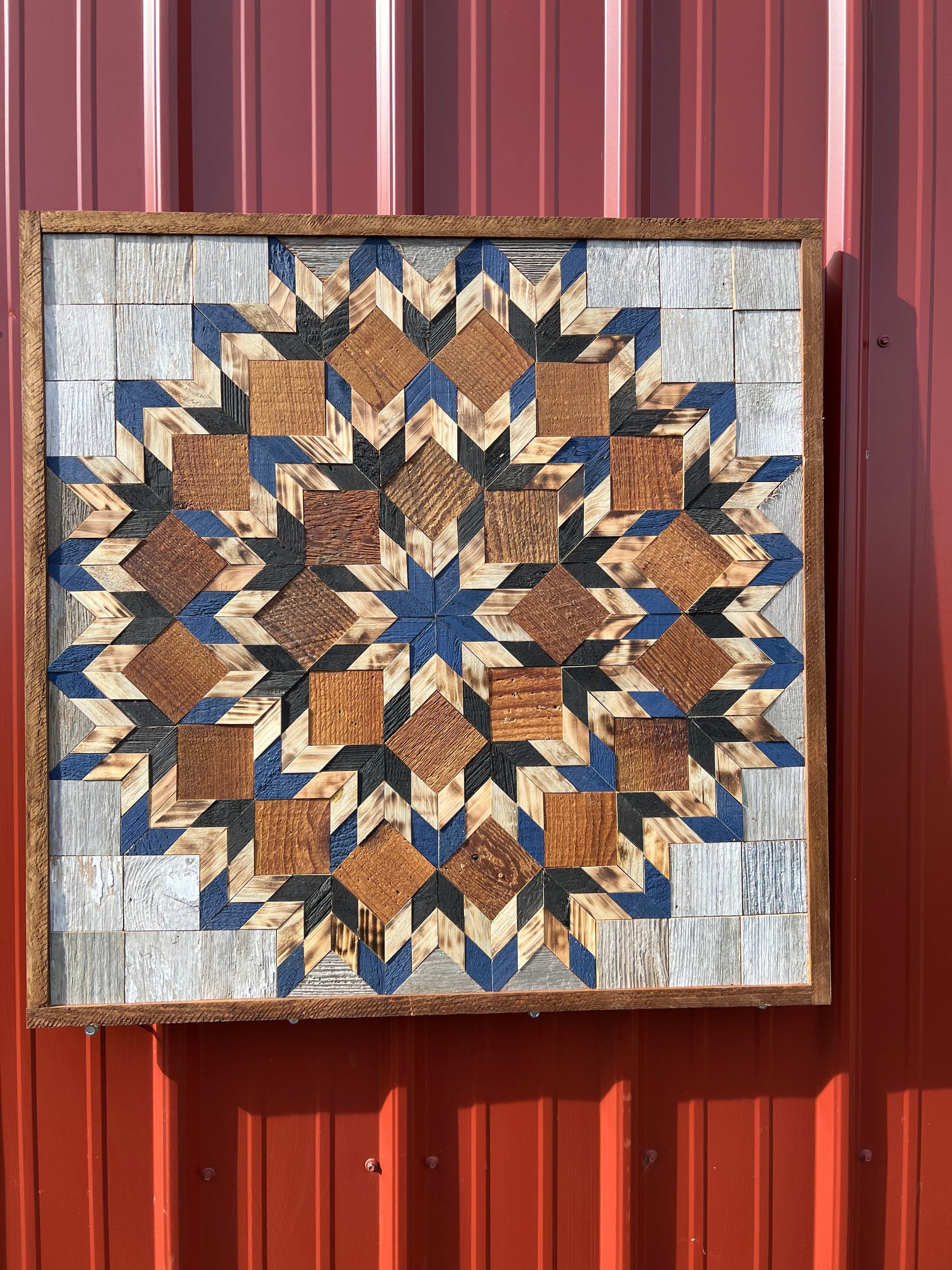 Amish Handmade Barn Quilt - Square (30.5 in x 30.5 in x 1 in) - Amish Country Store ~ Blessings Grow Meadows