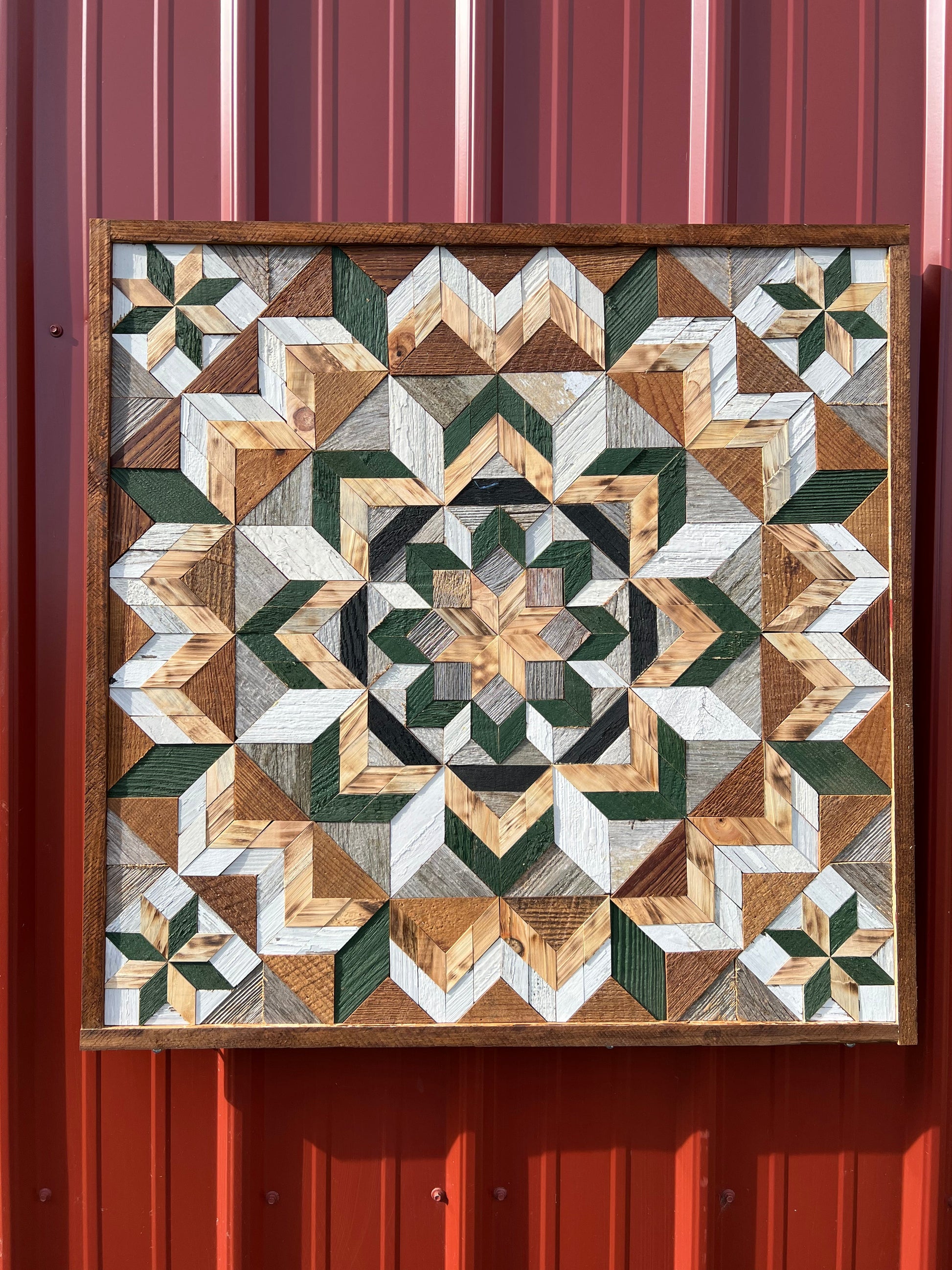 Amish Handmade Barn Quilt - Square (30.5 in x 30.5 in x 1 in) - Amish Country Store ~ Blessings Grow Meadows