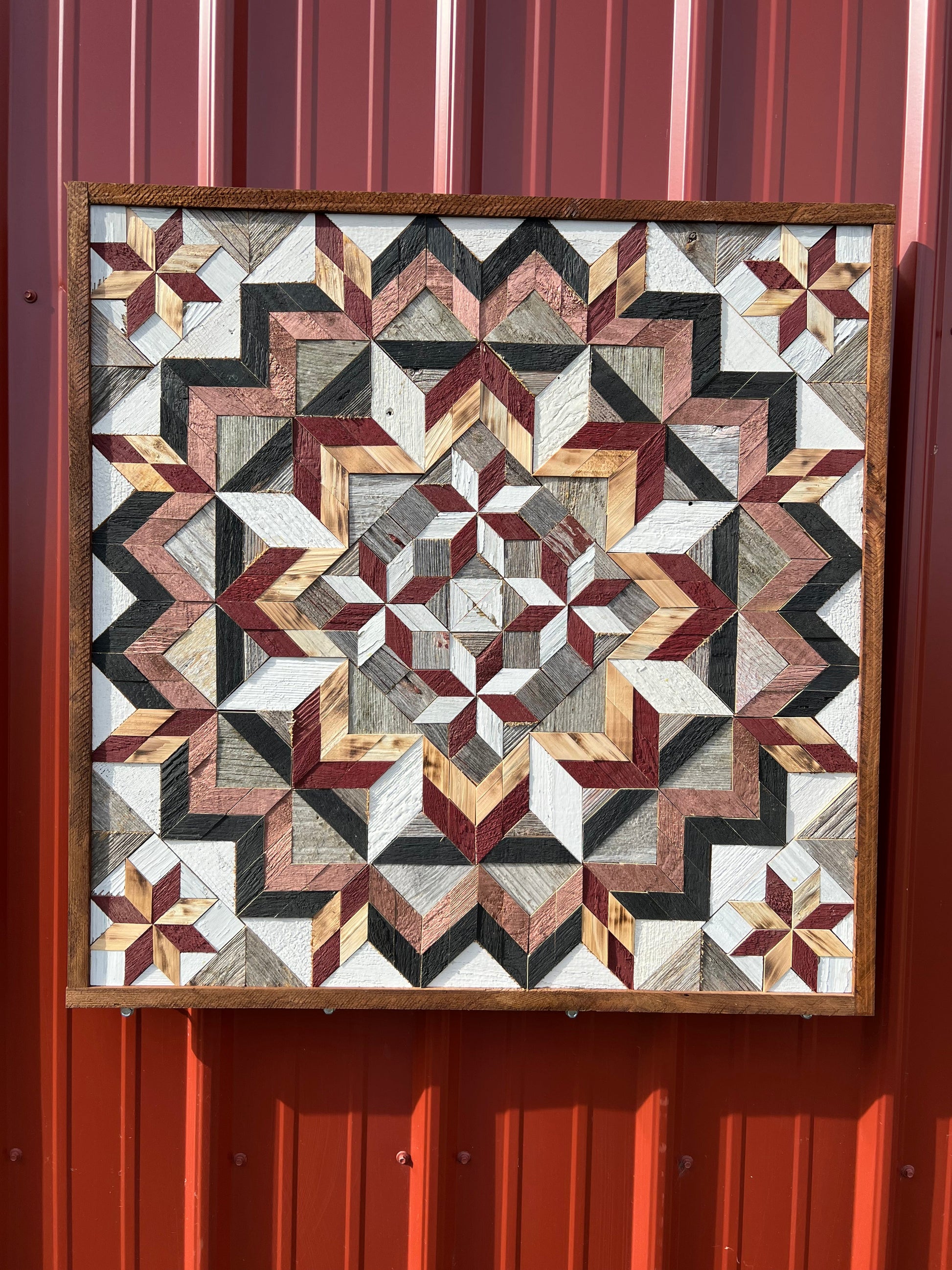 Amish Handmade Barn Quilt - Square (30.5 in x 30.5 in x 1 in) - Amish Country Store ~ Blessings Grow Meadows