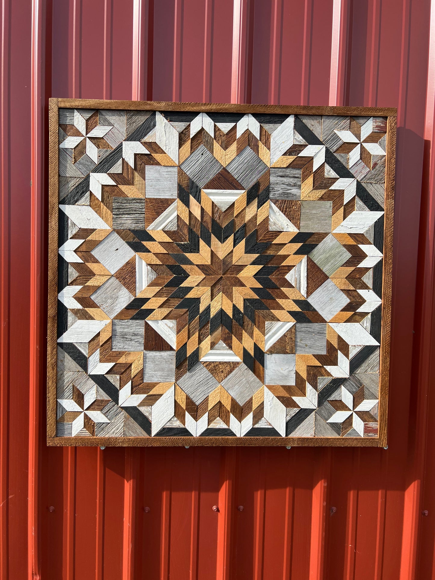 Amish Handmade Barn Quilt - Square (30.5 in x 30.5 in x 1 in)