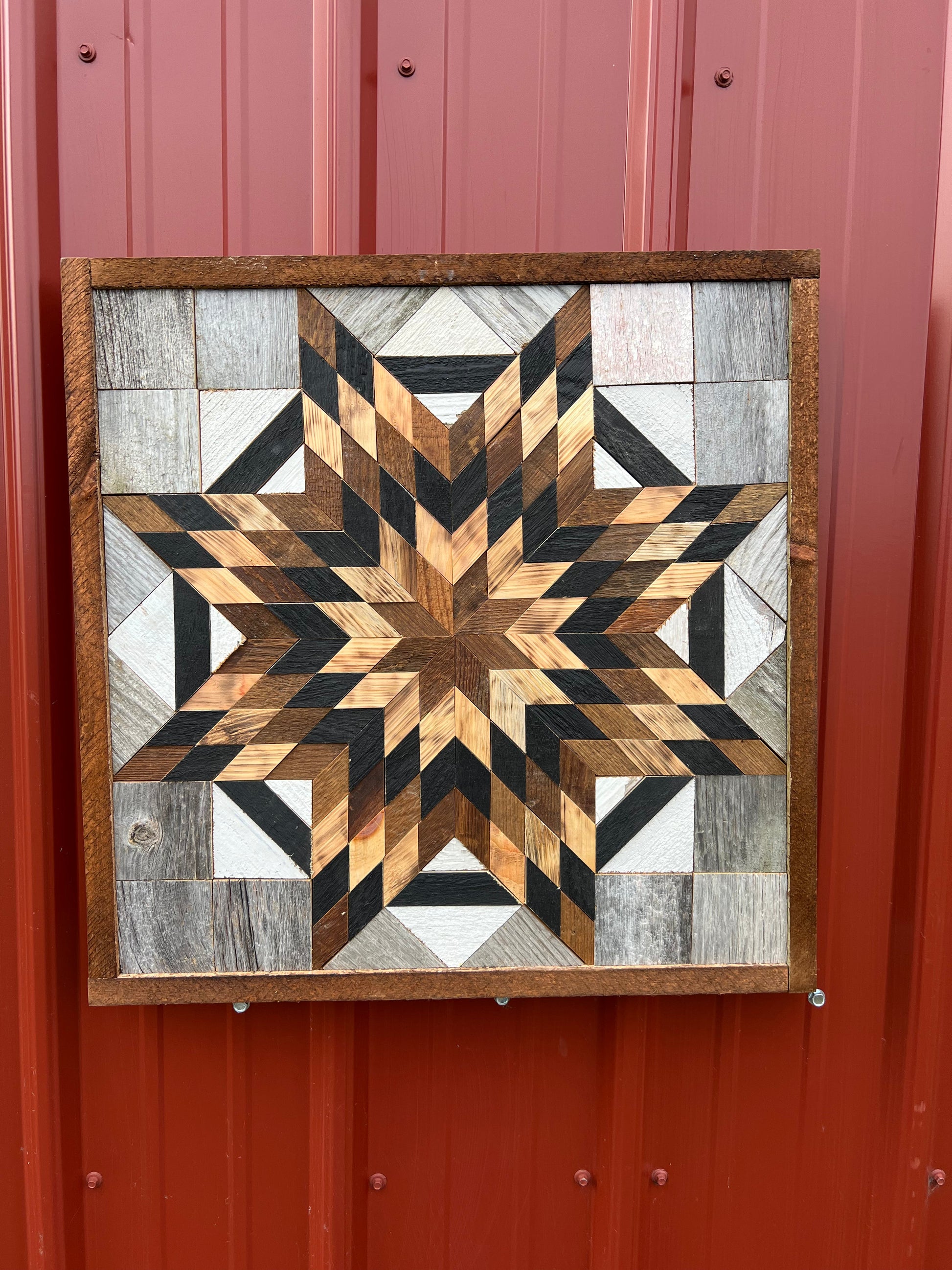 Amish Handmade Barn Quilt - Square (20.75 in x 20.75 in x 1 in) - Amish Country Store ~ Blessings Grow Meadows