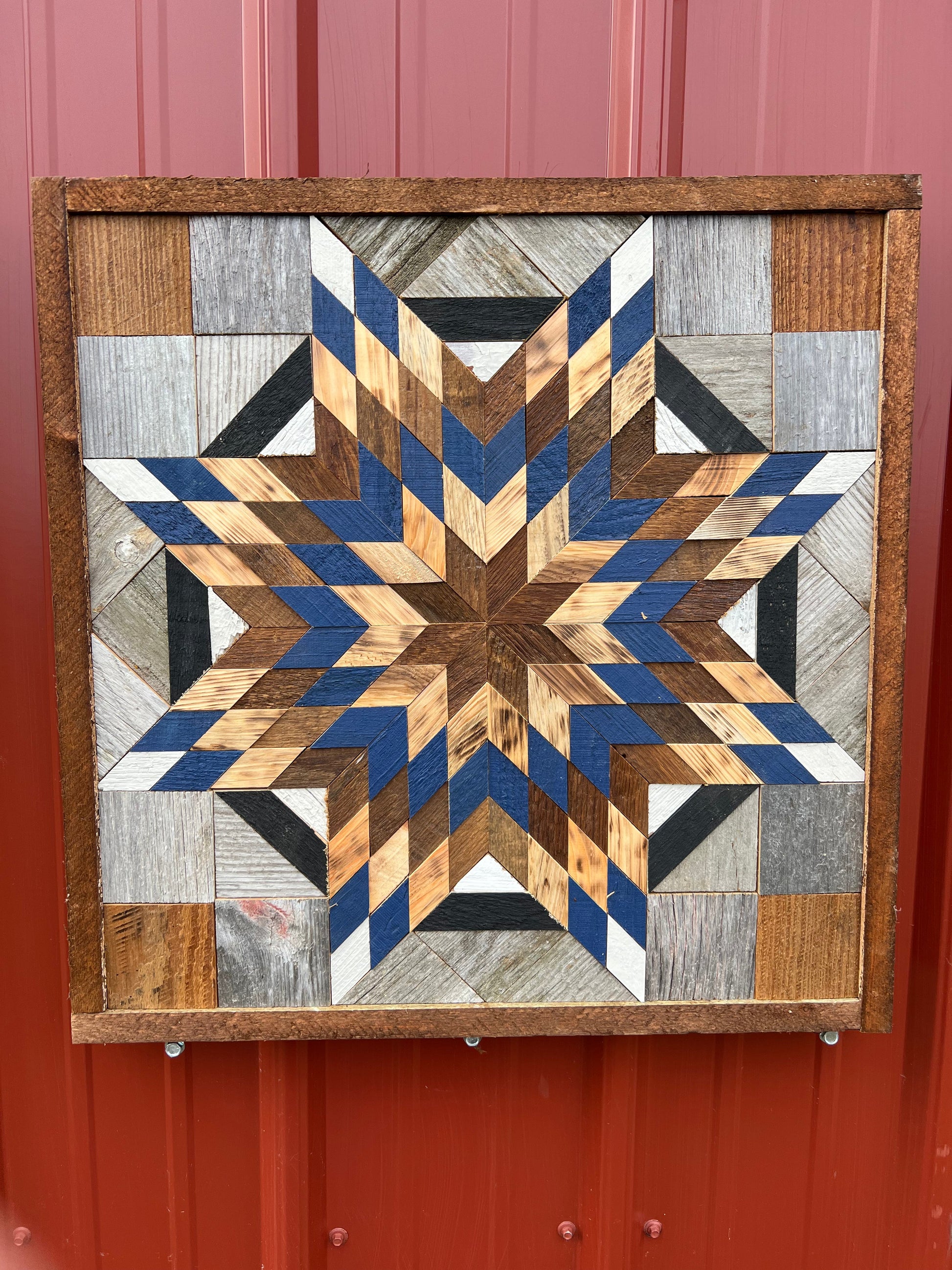 Amish Handmade Barn Quilt - Square (20.75 in x 20.75 in x 1 in) - Amish Country Store ~ Blessings Grow Meadows