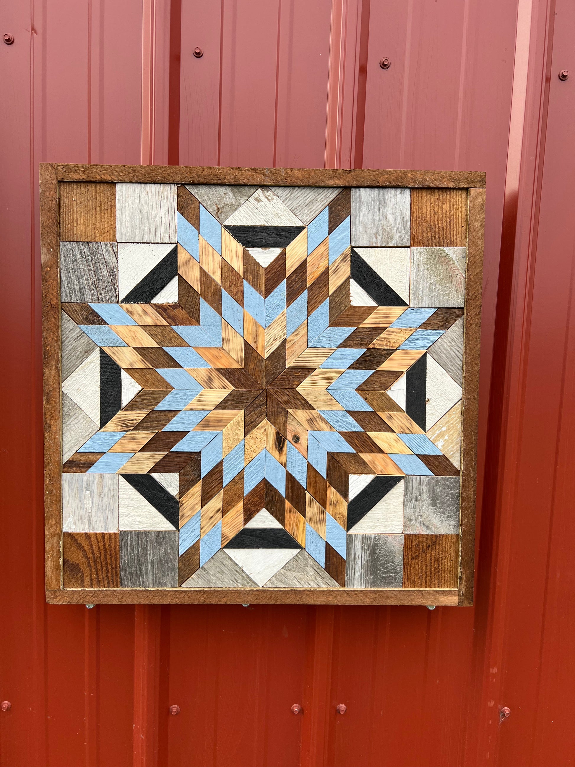 Amish Handmade Barn Quilt - Square (20.75 in x 20.75 in x 1 in) - Amish Country Store ~ Blessings Grow Meadows