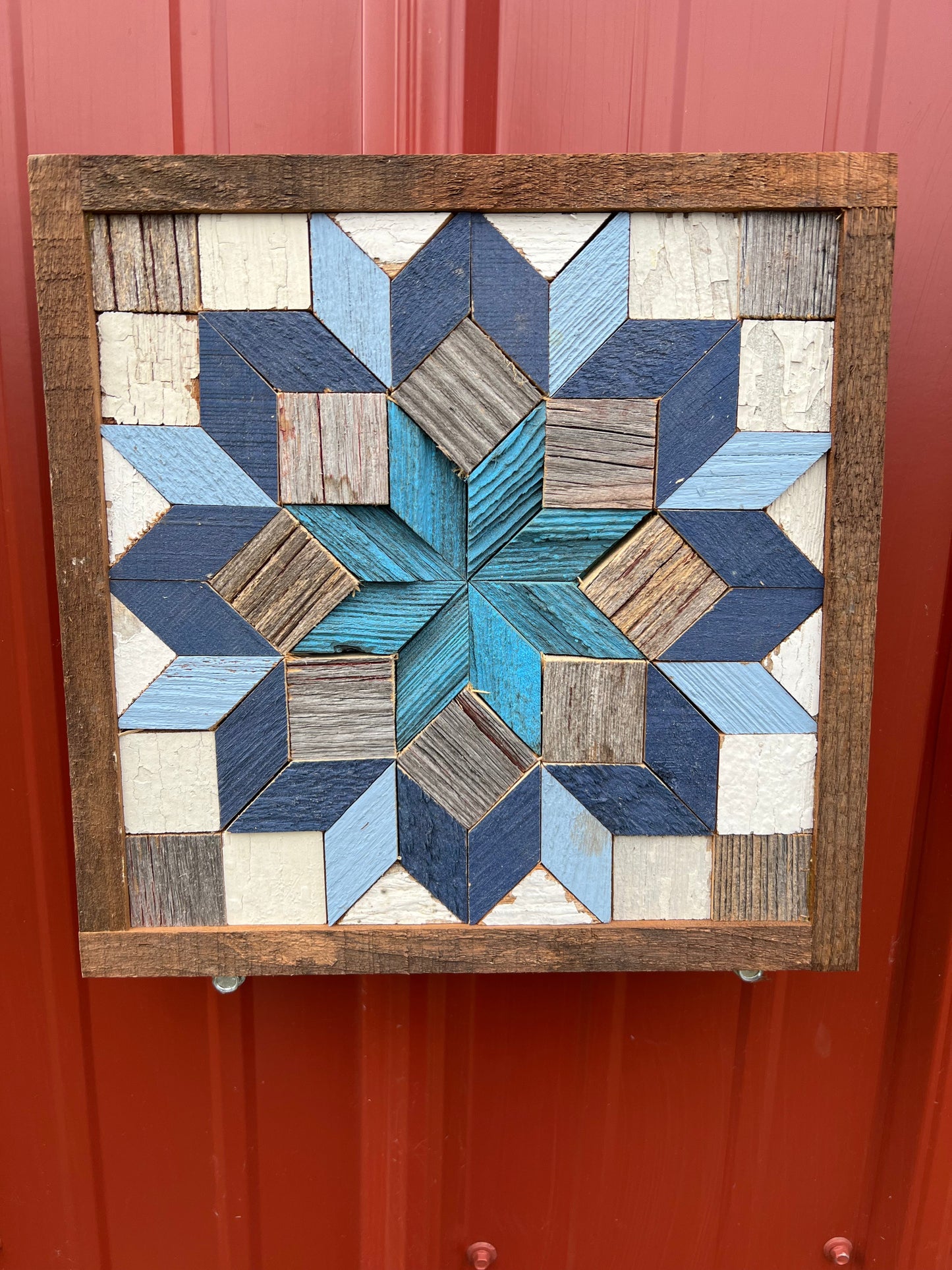 Amish Handmade Barn Quilt - Square (10.5 in x 10.5 in x 1 in)