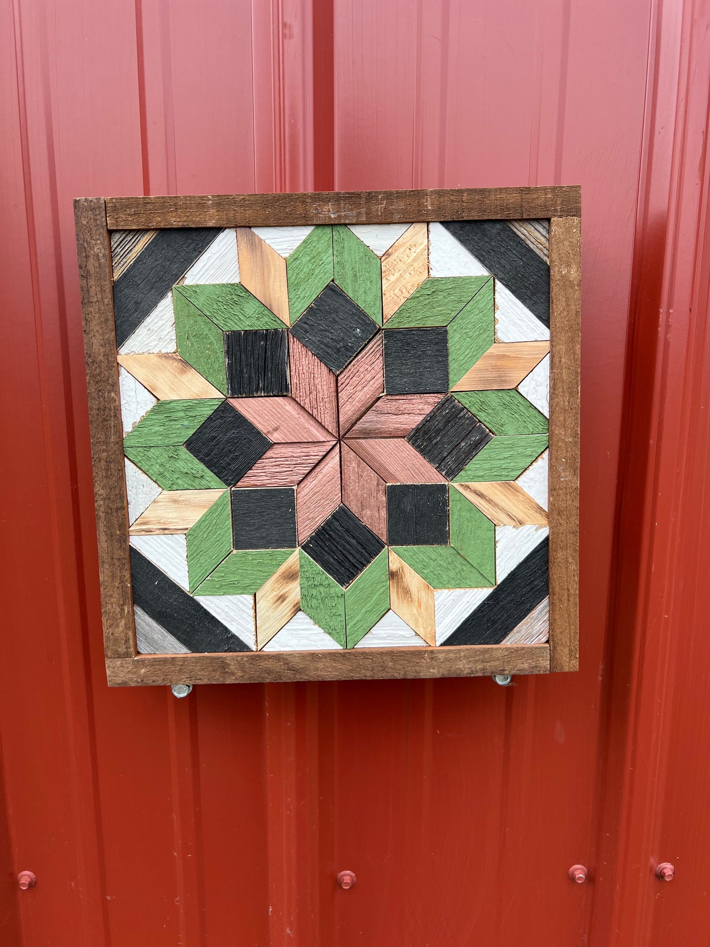 Amish Handmade Barn Quilt - Square (10.5 in x 10.5 in x 1 in)
