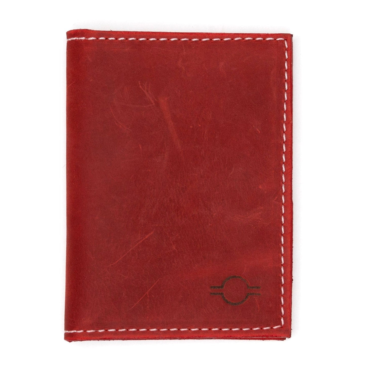 Custom passport wallet by Rebekah Scott Designs with intricate design and multiple compartments for travel essentials.