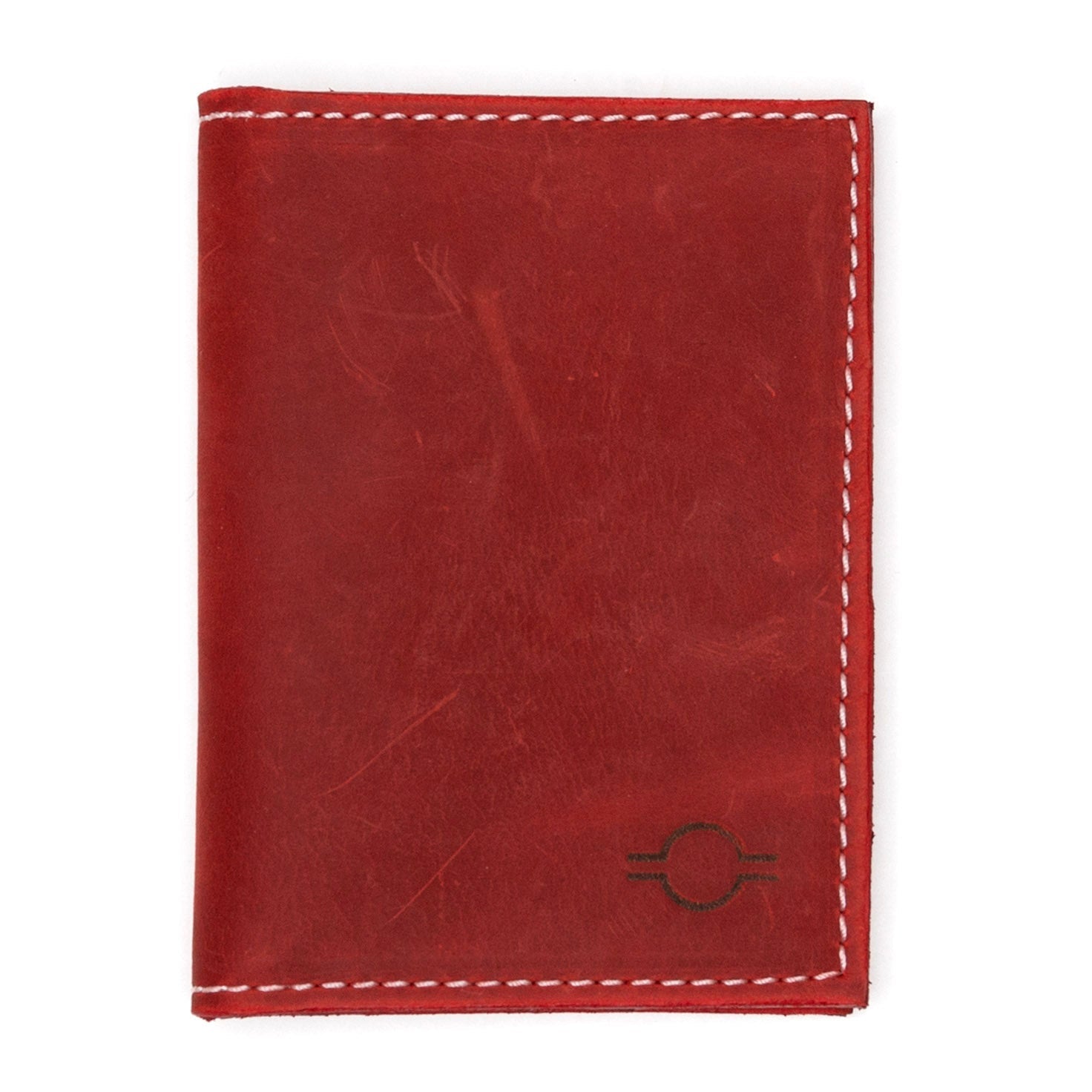 Custom passport wallet by Rebekah Scott Designs with intricate design and multiple compartments for travel essentials.