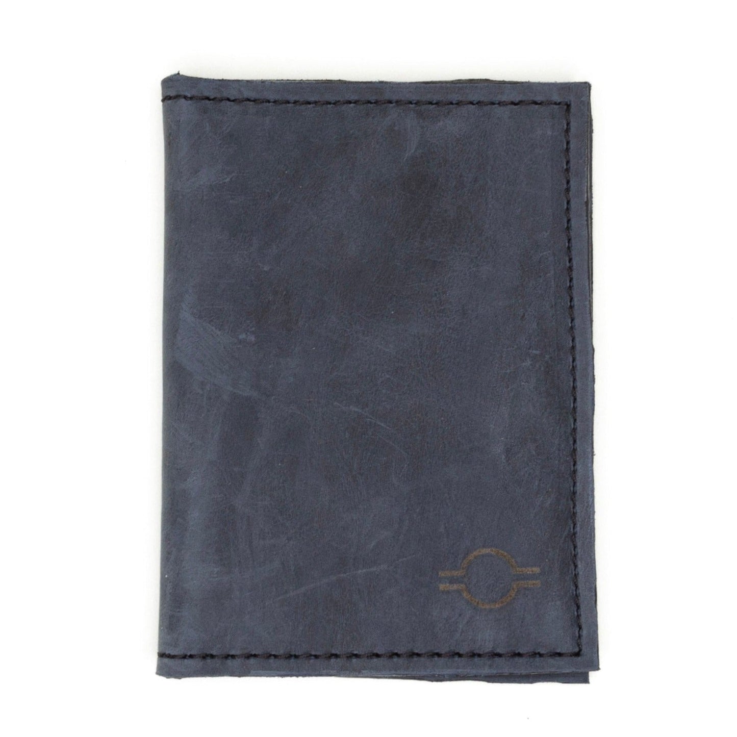 Custom passport wallet by Rebekah Scott Designs featuring a personalized design with multiple card slots and sleek leather finish.