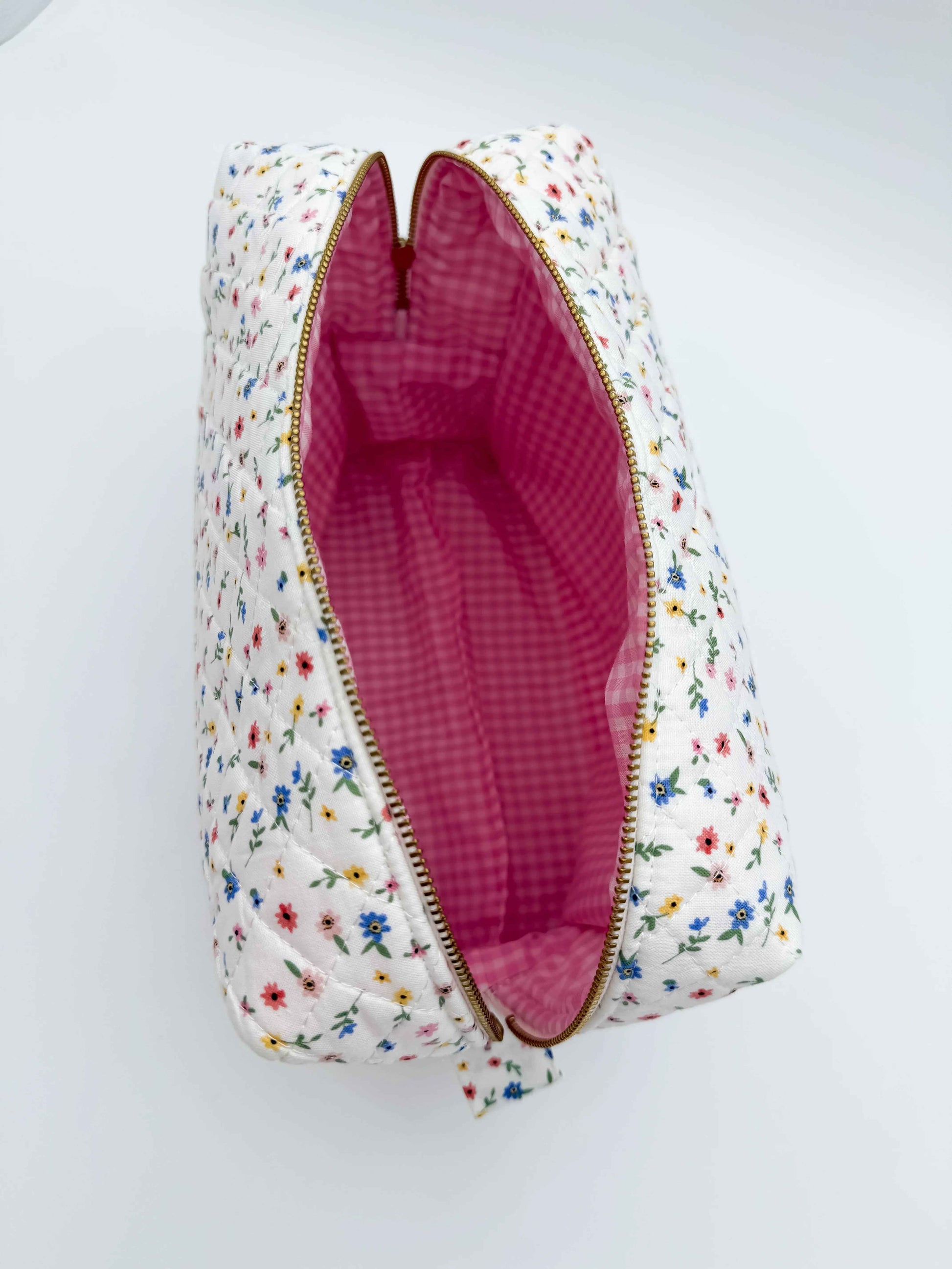 Handmade Boxy Makeup Bags in Wildflower Meadow Pattern - Stylish Toiletry Bags - C2 Creations LLC ~ Blessings Grow Meadows