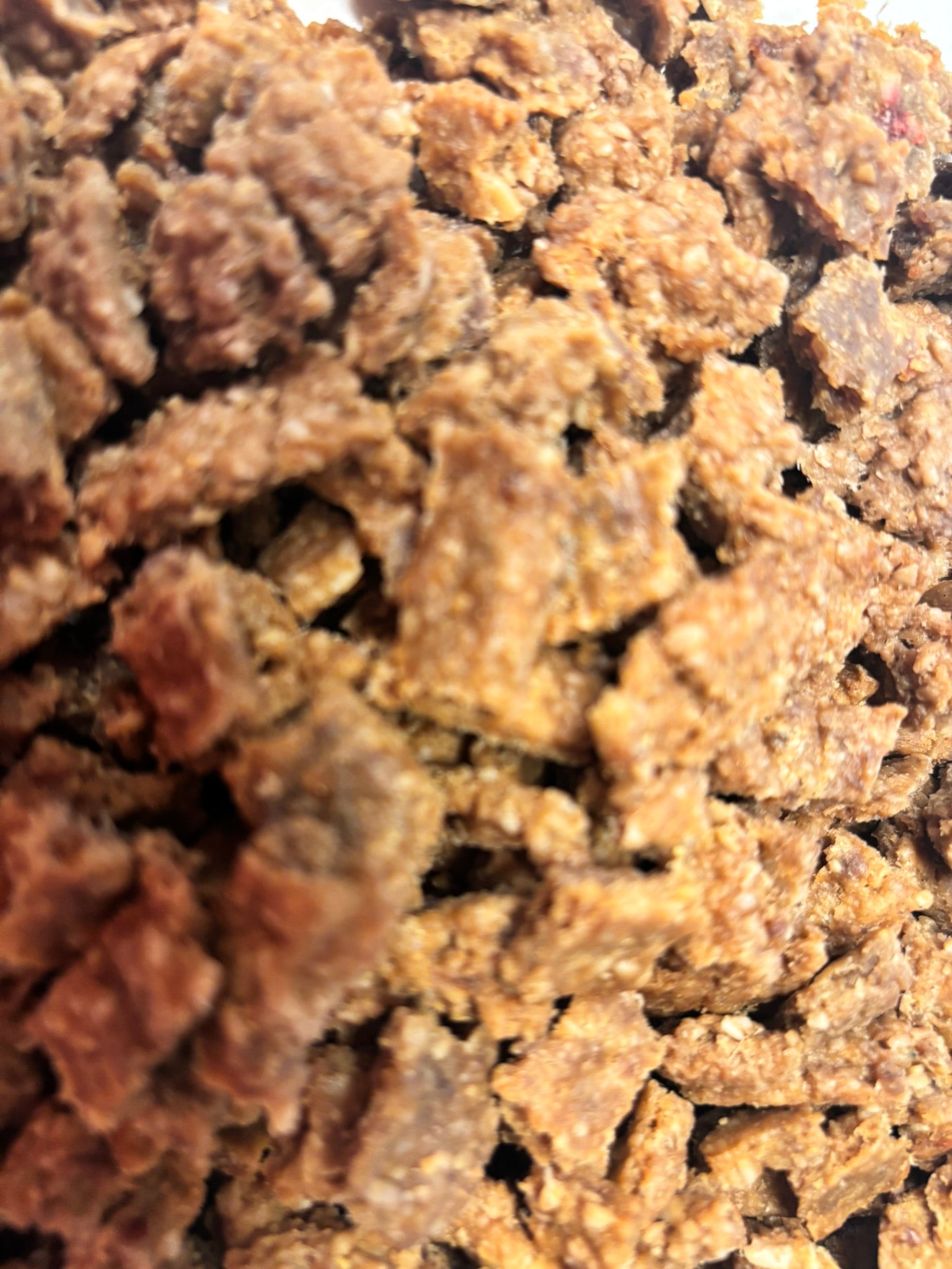 Organic beef dog treats, high-value training bites from PAWsitively Organic Dog Bakery, showing small, tasty training treats for dogs.
