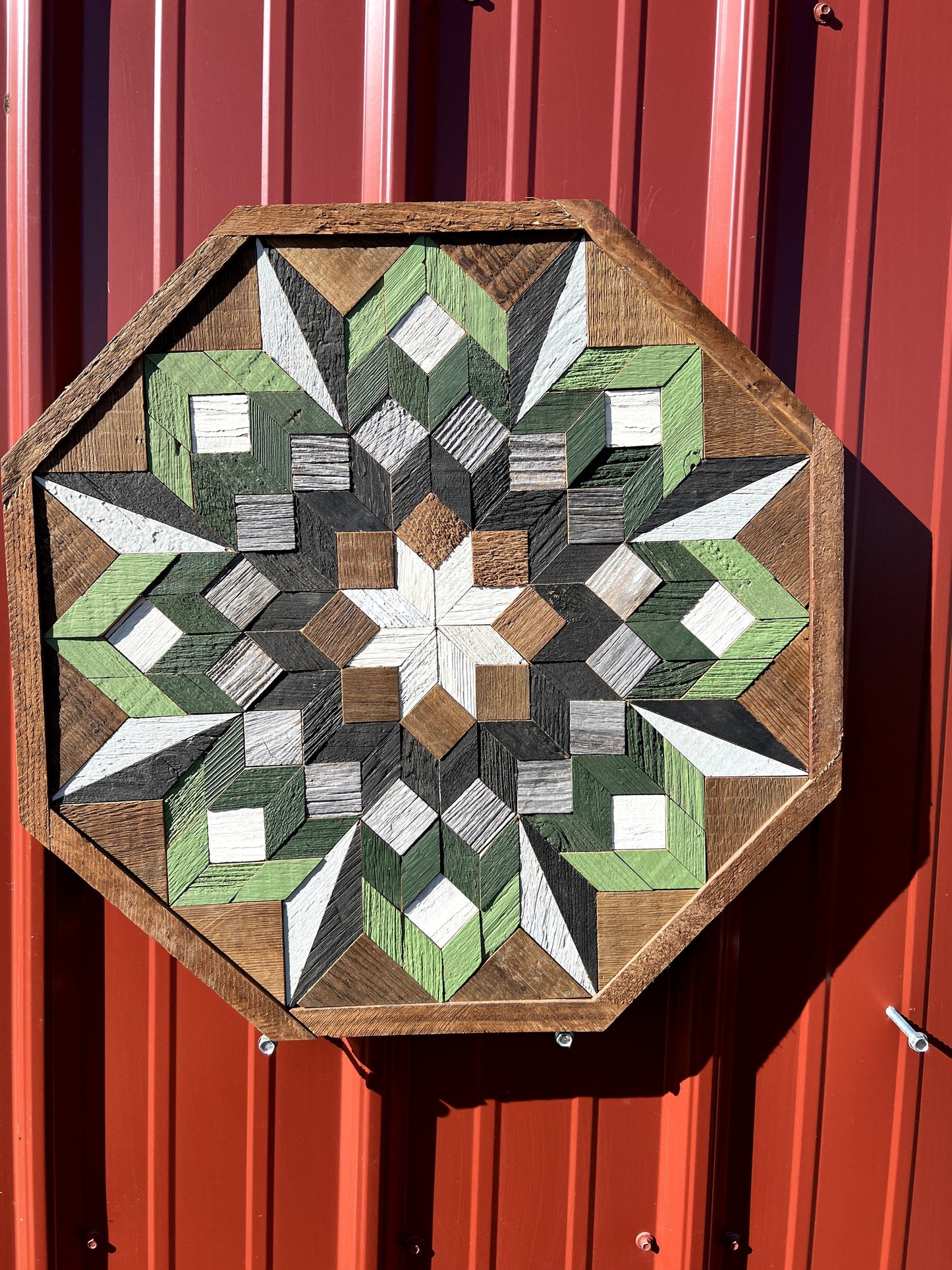 Amish Handmade Barn Quilt - Square (20.75 in x 20.75 in x 1 in) - Amish Country Store ~ Blessings Grow Meadows