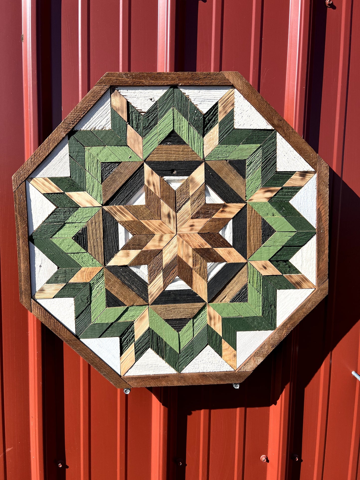 Amish Handmade Barn Quilt - Square (20.75 in x 20.75 in x 1 in) - Amish Country Store ~ Blessings Grow Meadows