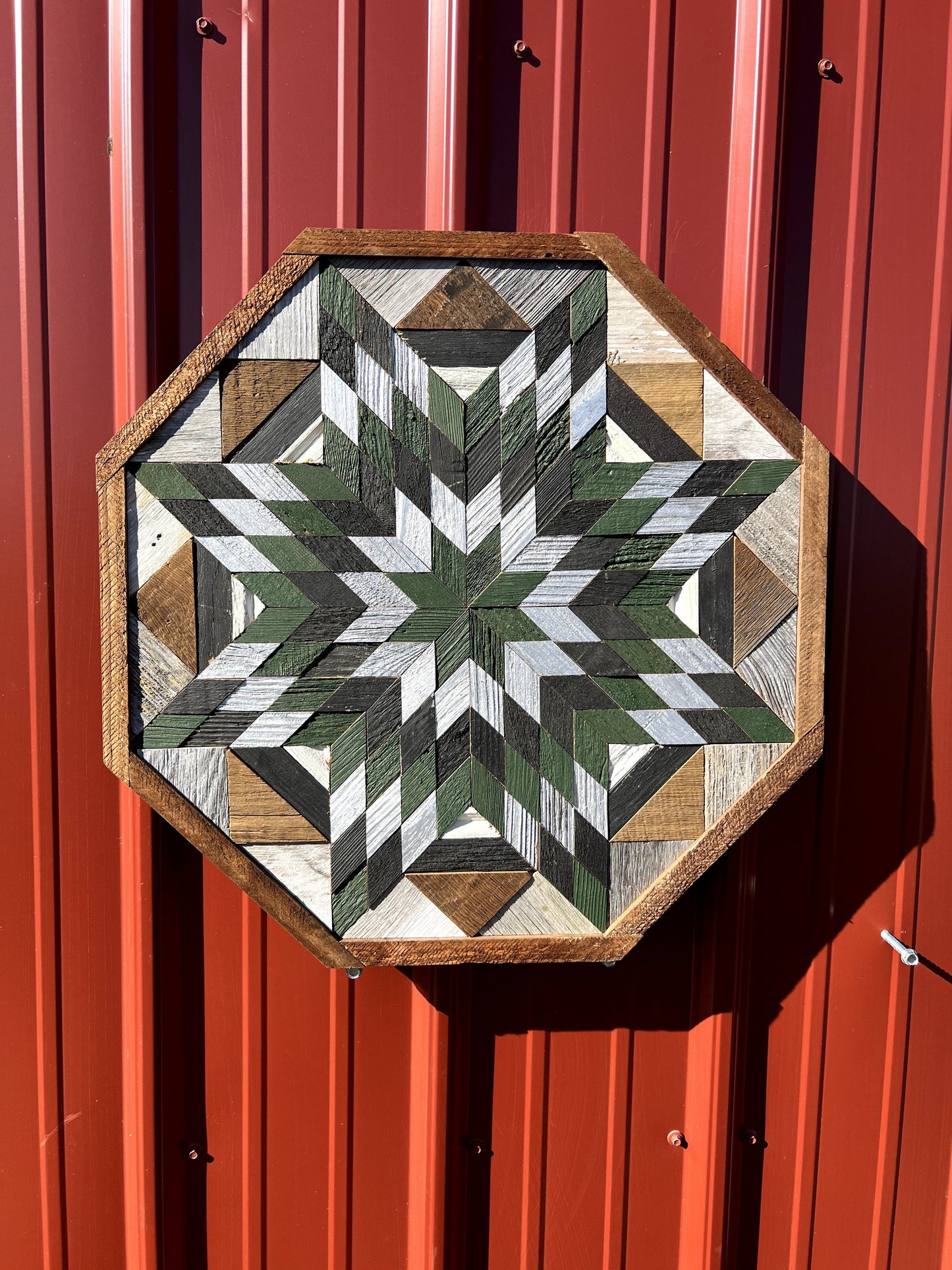 Amish Handmade Barn Quilt - Square (20.75 in x 20.75 in x 1 in) - Amish Country Store ~ Blessings Grow Meadows