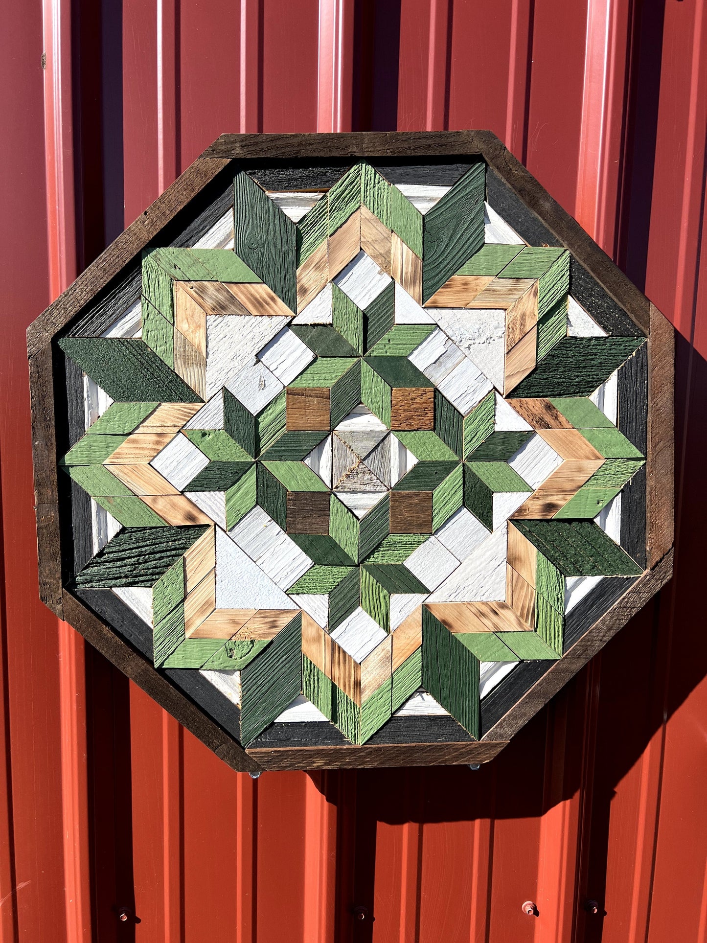 Amish Handmade Barn Quilt - Square (20.75 in x 20.75 in x 1 in) - Amish Country Store ~ Blessings Grow Meadows