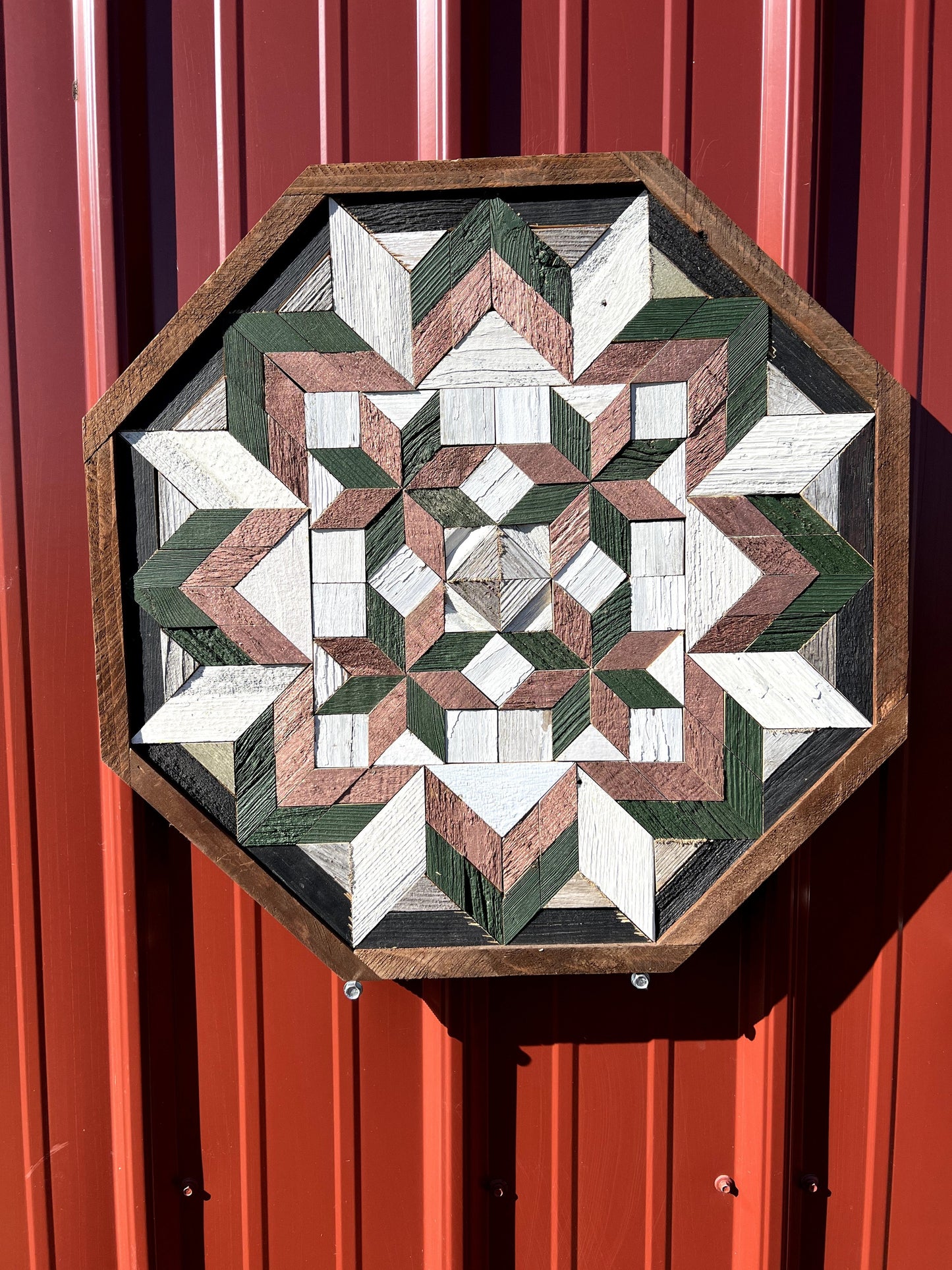 Amish Handmade Barn Quilt - Square (20.75 in x 20.75 in x 1 in) - Amish Country Store ~ Blessings Grow Meadows