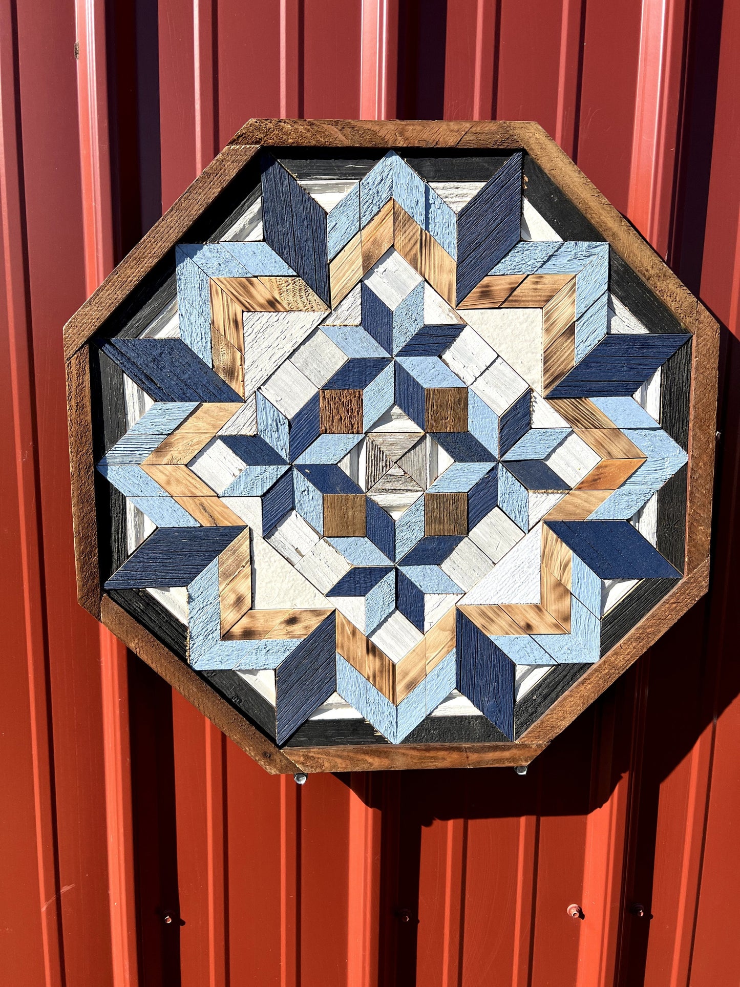 Amish Handmade Barn Quilt - Square (20.75 in x 20.75 in x 1 in) - Amish Country Store ~ Blessings Grow Meadows