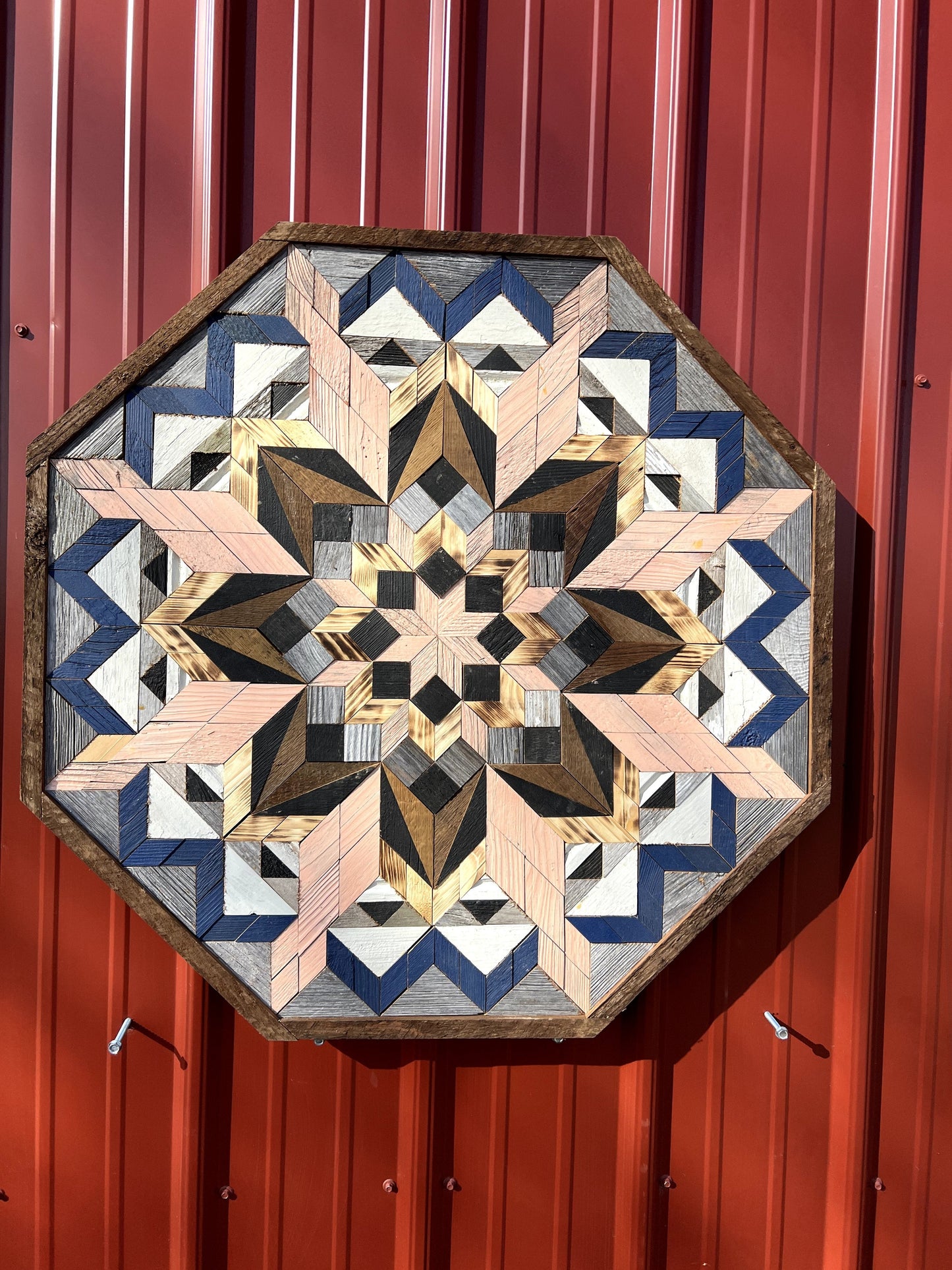 Amish Handmade Barn Quilt - Square (30.5 in x 30.5 in x 1 in)