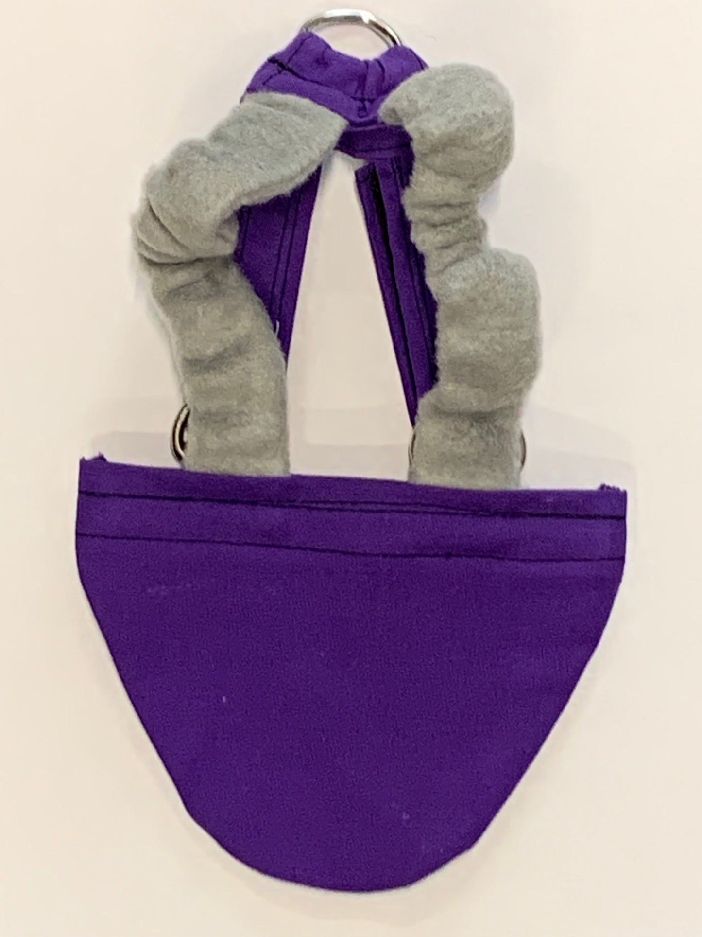 Pigeon bird diaper with harness by Crazy K Farm Pet and Poultry, featuring removable vinyl liner for chickens, ducks, and geese.