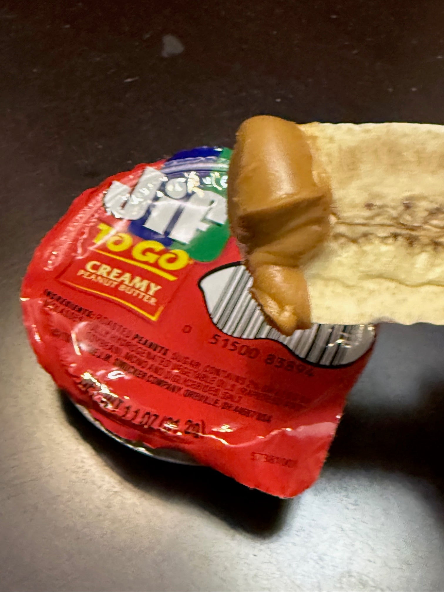 Freeze-dried banana peanut butter dippers by Double L Ranch, showing crunchy banana slices coated with peanut butter.