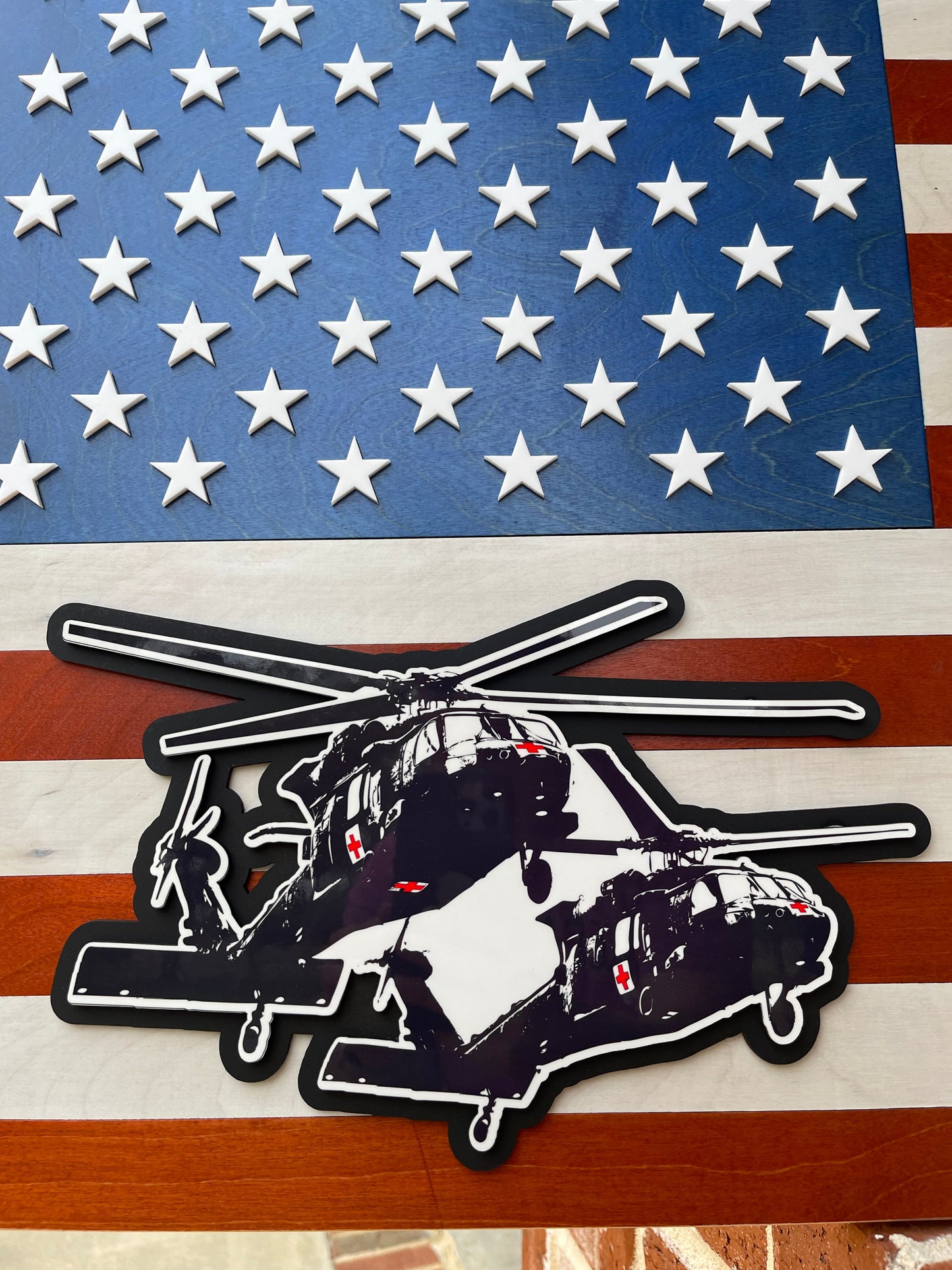 Mini Stained American Flag - Blessings Grow Meadows