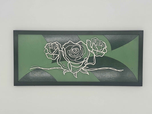 Modern Rose Wall Decor - Elegant Line Art for Contemporary Spaces - C2 Creations LLC ~ Blessings Grow Meadows