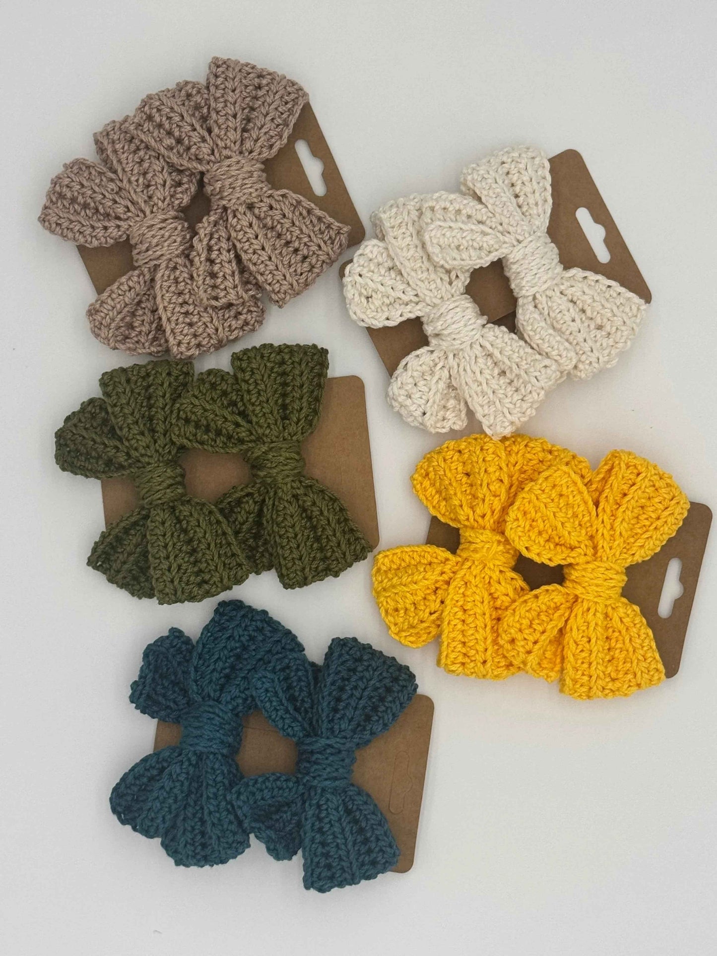 Handcrafted Crochet Bow | Unique Hair Accessories - C2 Creations LLC ~ Blessings Grow Meadows